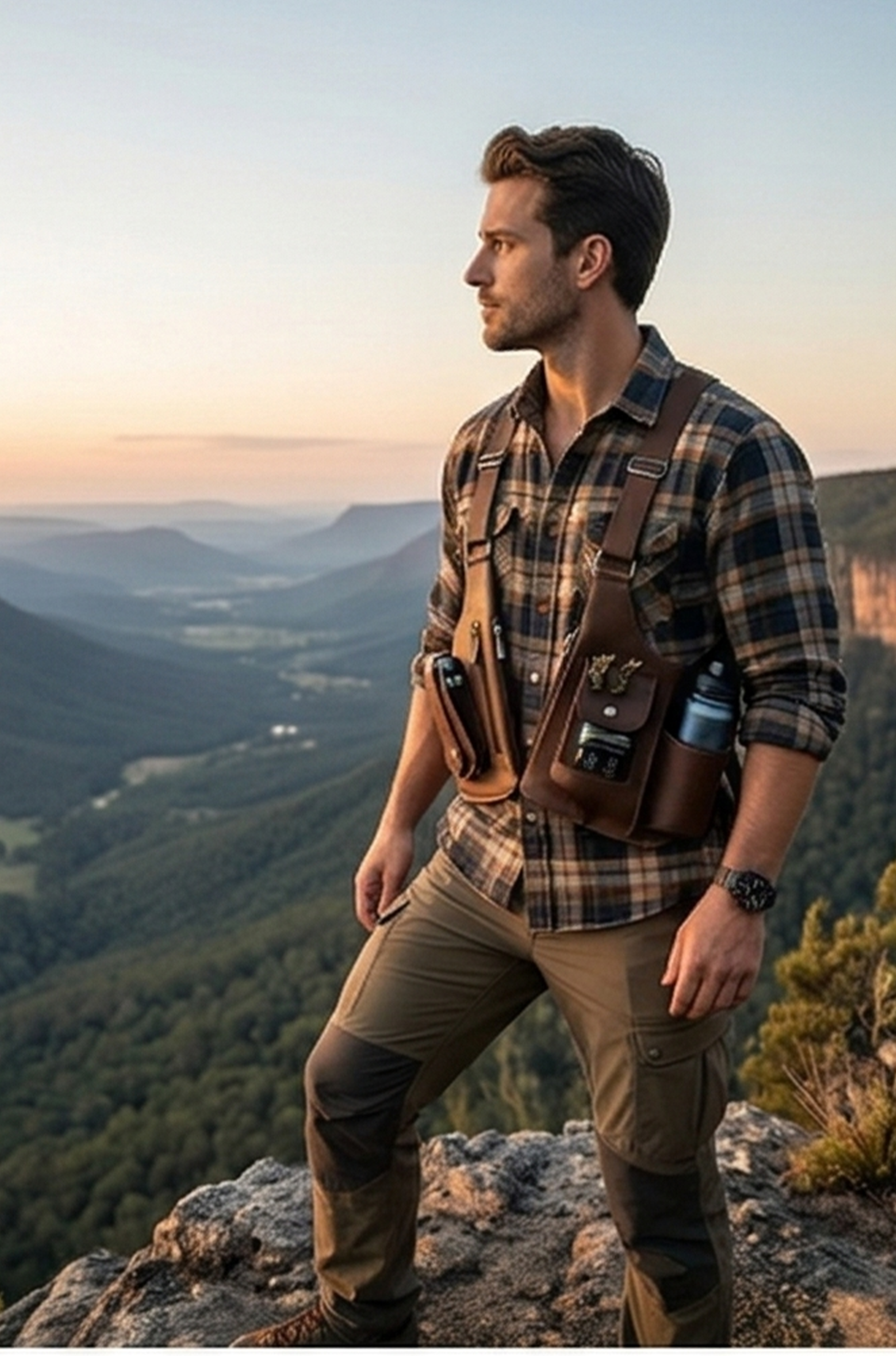 Men’s Tactical Crossbody Bag – Waterproof Multi-Pocket Shoulder Bag