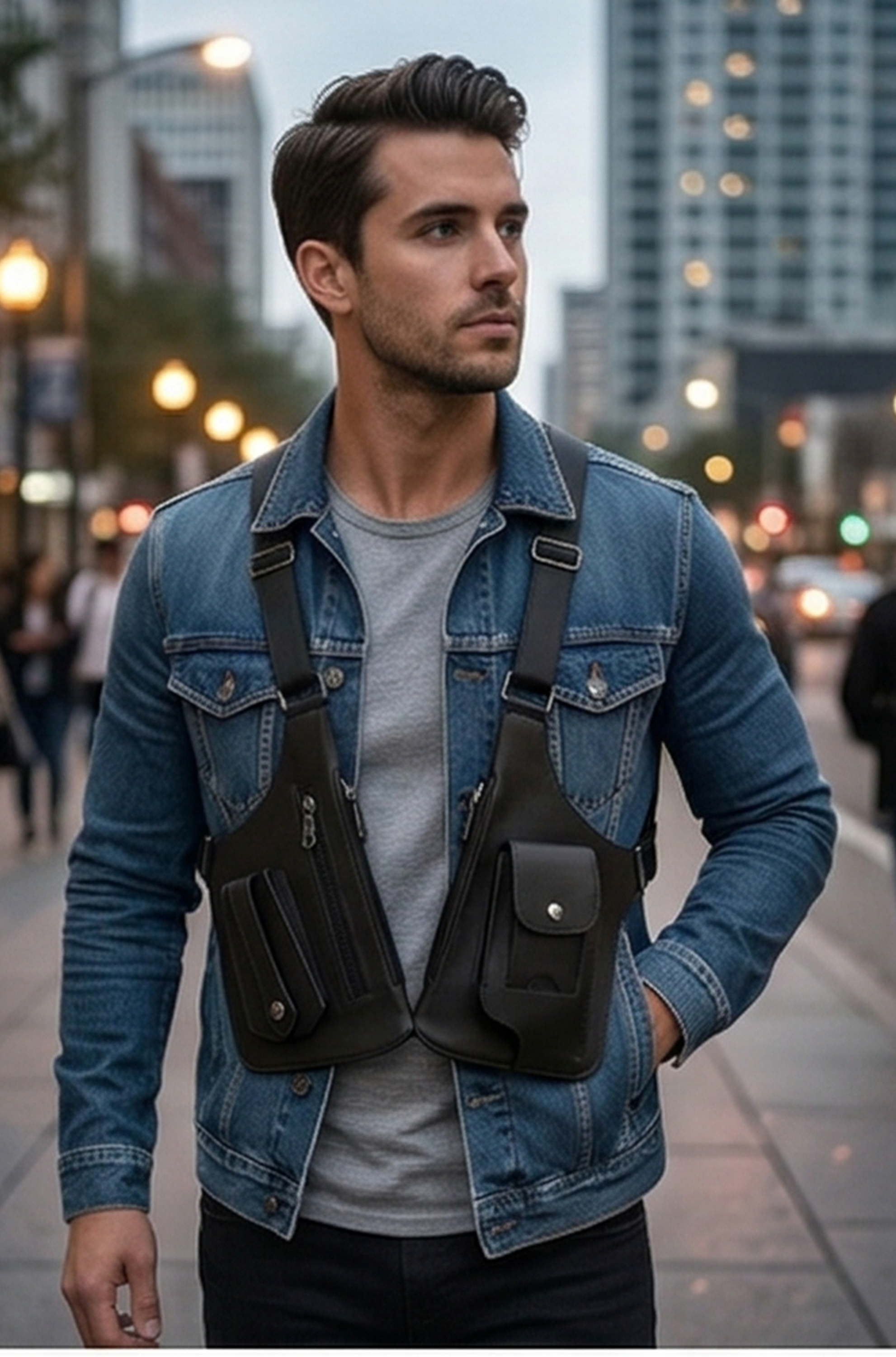 Men’s Tactical Crossbody Bag – Waterproof Multi-Pocket Shoulder Bag