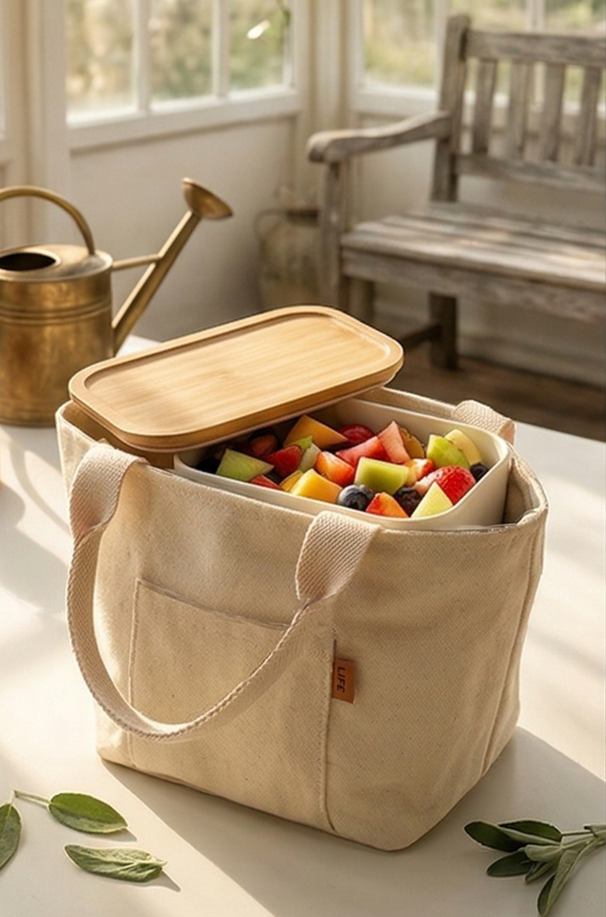Canvas Insulated Lunch Bag – Portable Zipper Thermal Tote