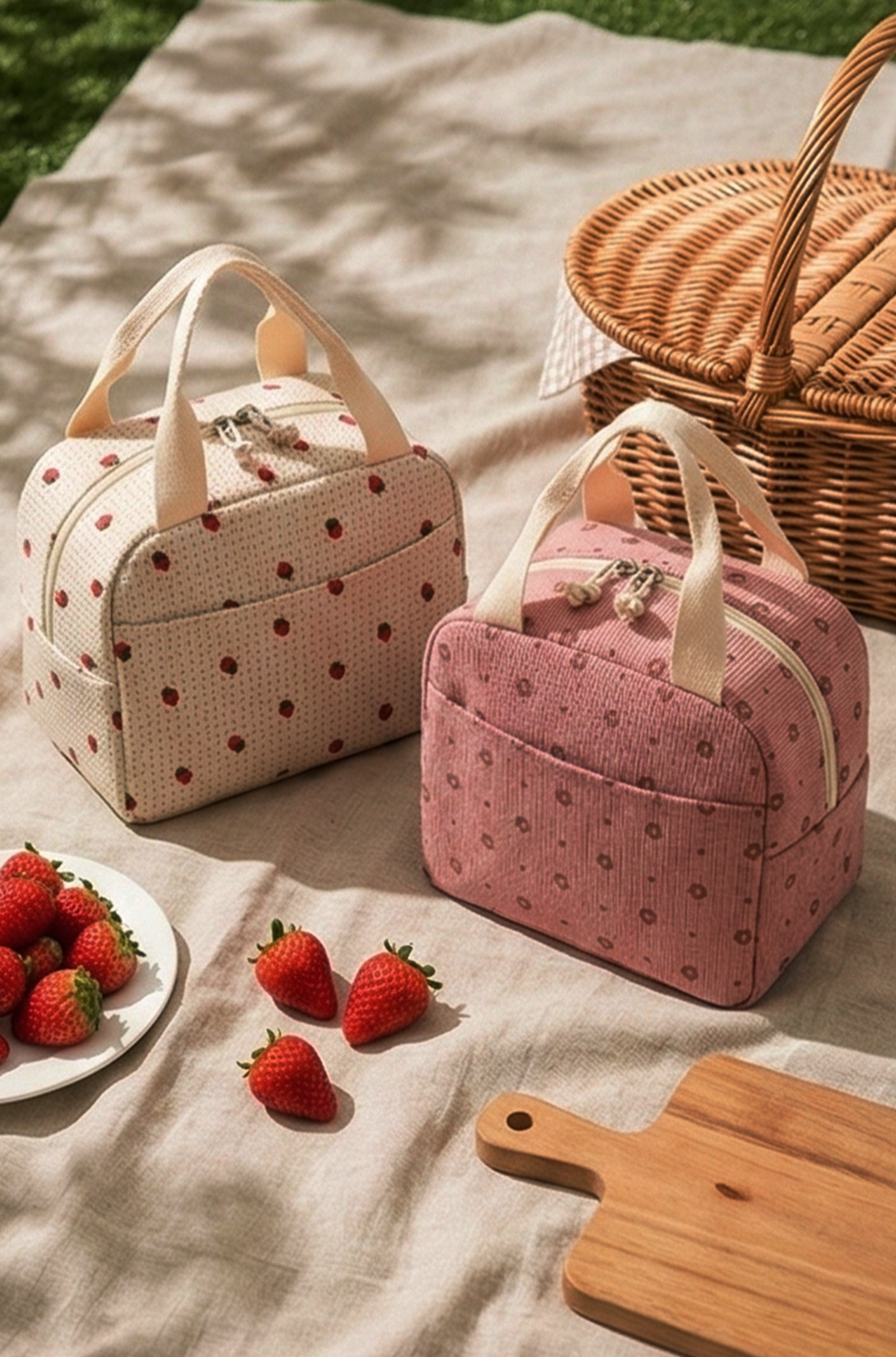 Floral Insulated Lunch Bag – Waterproof Thermal Cooler Tote