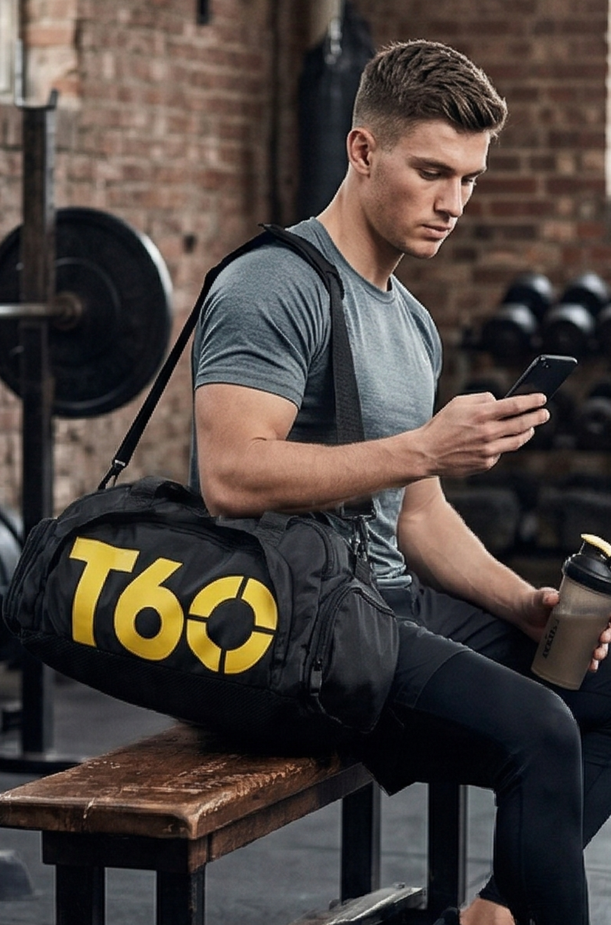 Oxford Gym Bag with Shoe Compartment – Large Capacity Fitness Duffel