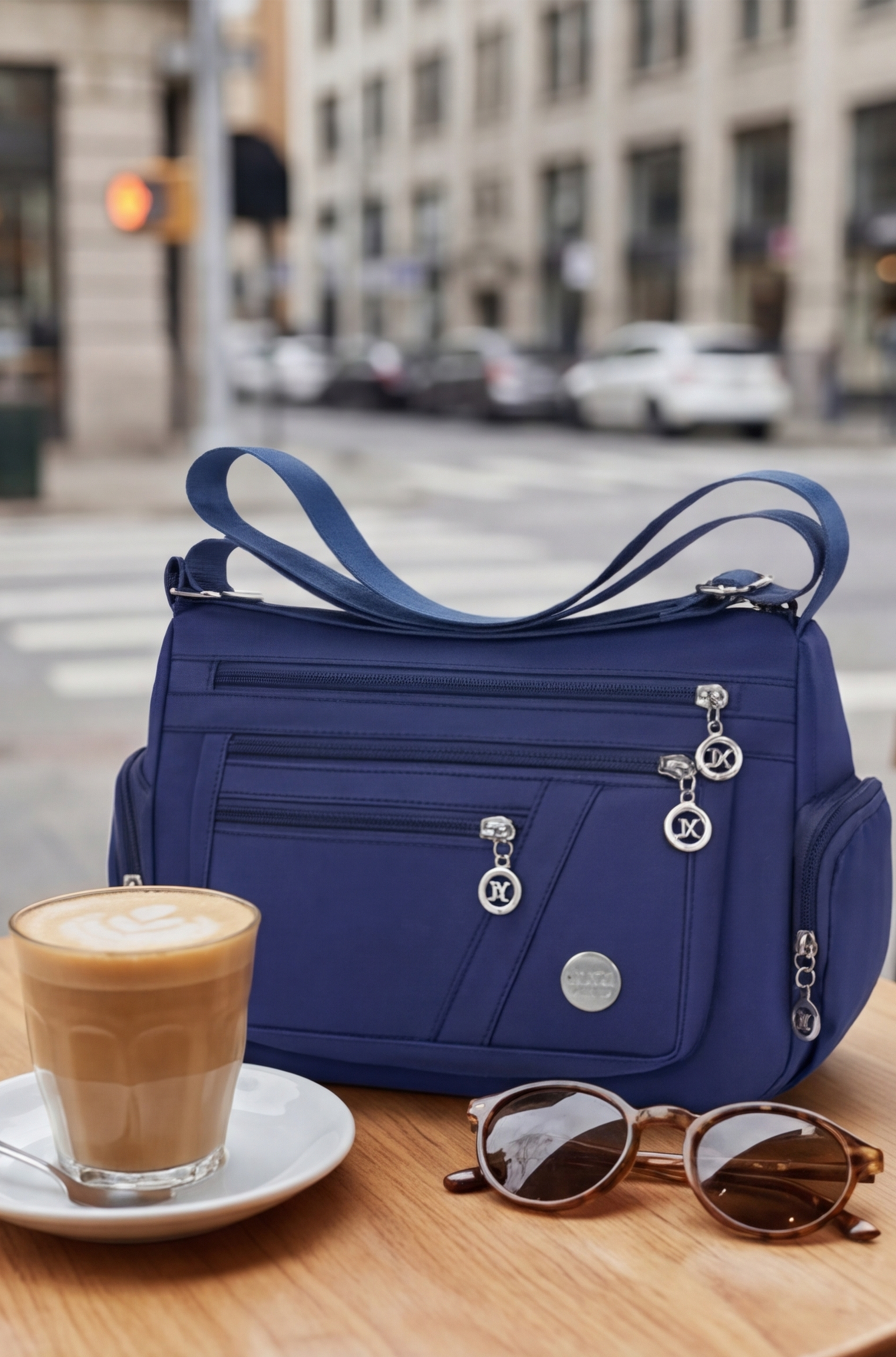 Women’s Multi-Pocket Shoulder Bag – Lightweight Adjustable Strap