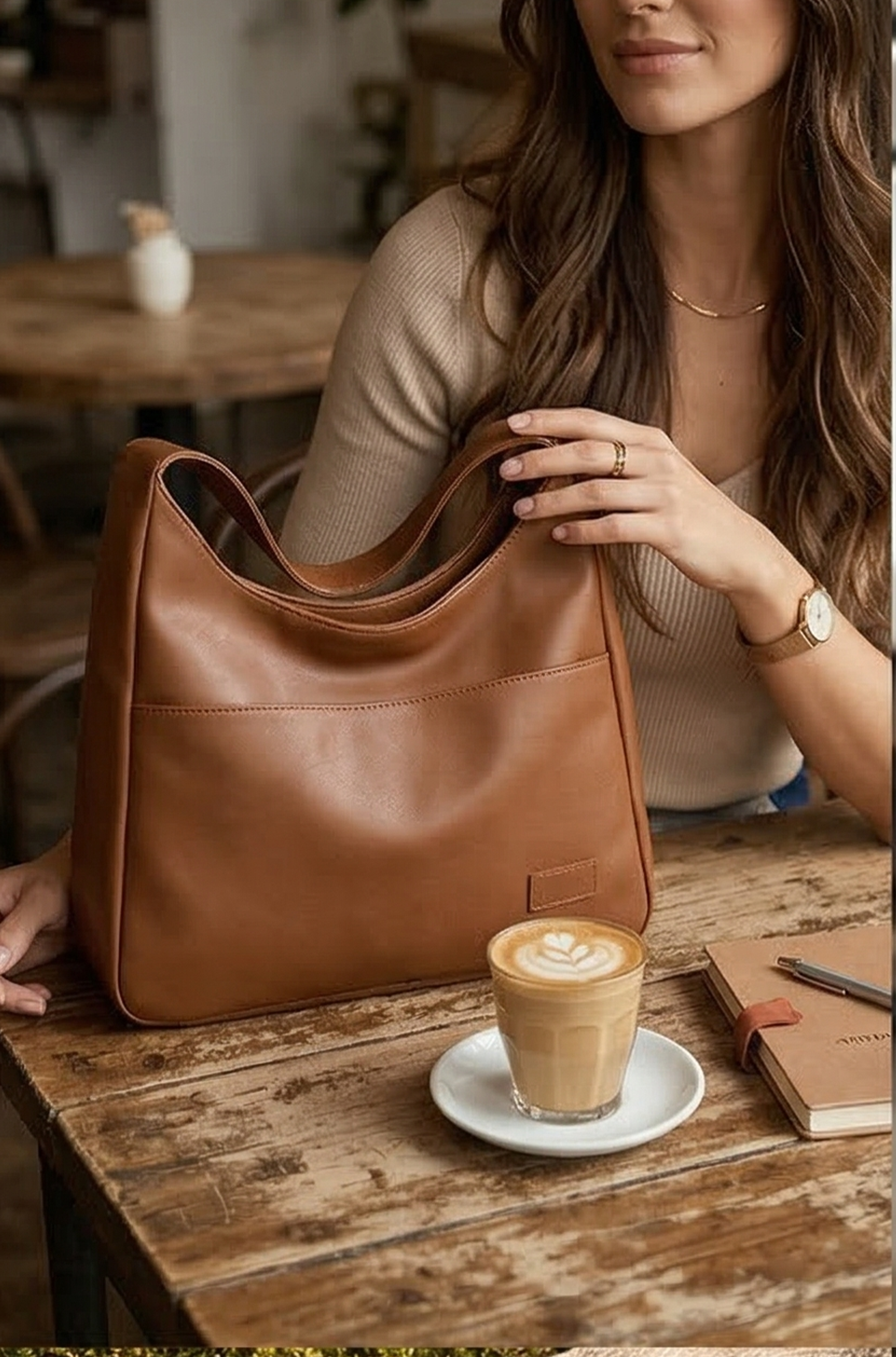 Women’s Retro Shoulder Tote Bag – Minimalist Large Capacity Handbag
