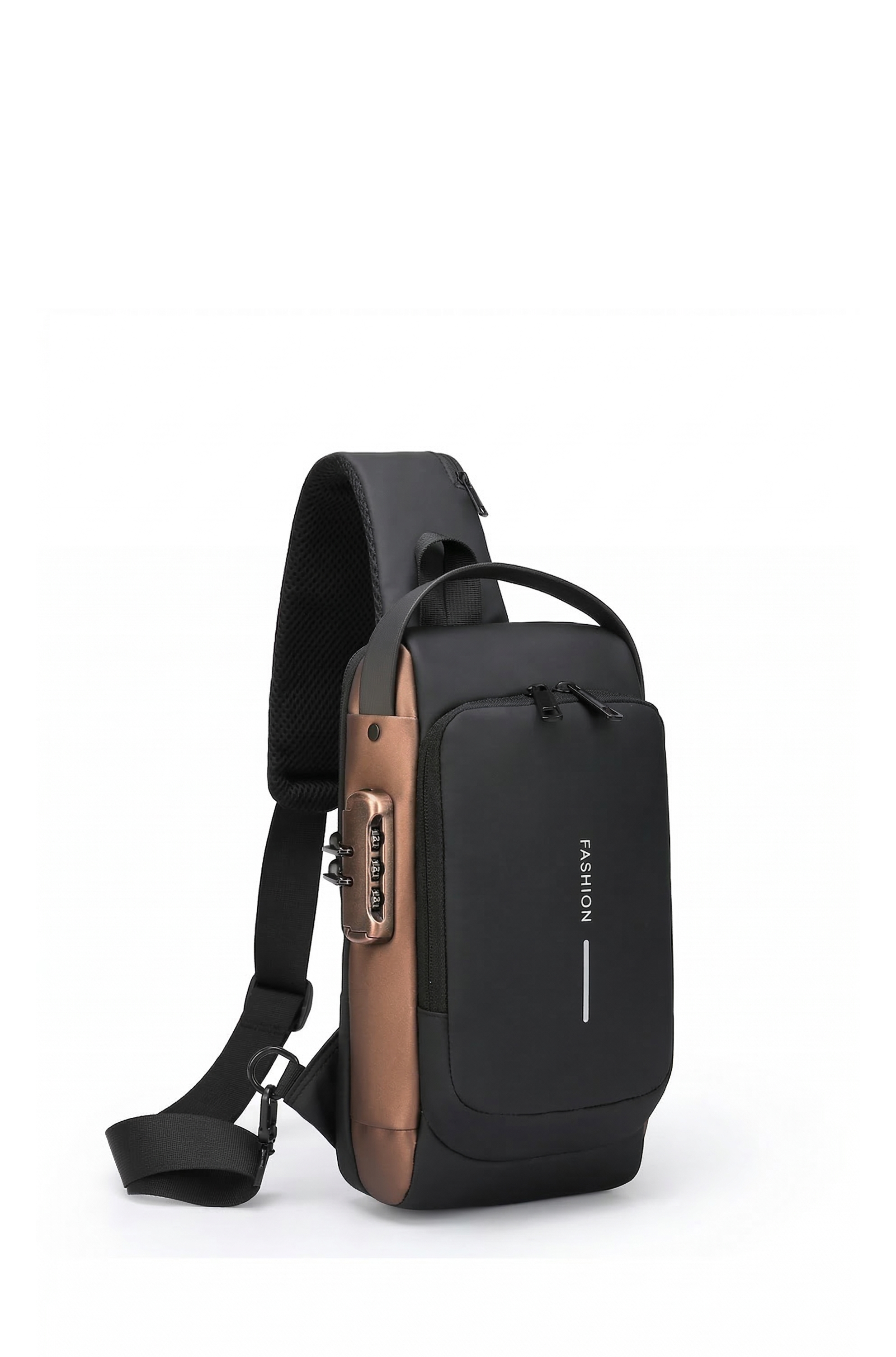Men’s PU Leather Crossbody Bag – Anti-Theft Shoulder Chest Bag