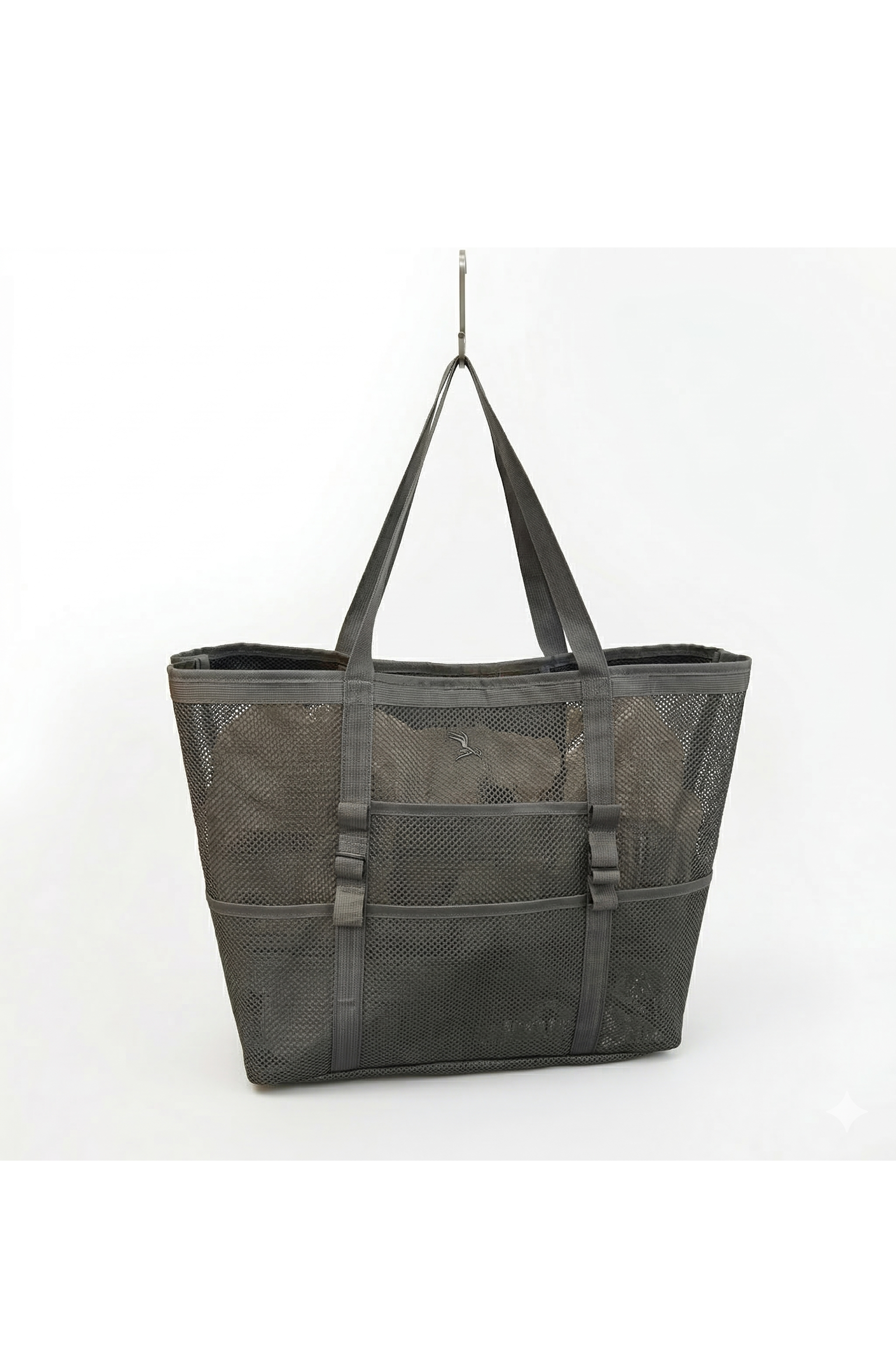 Mesh Beach Tote Bag – Portable Travel & Makeup Organizer