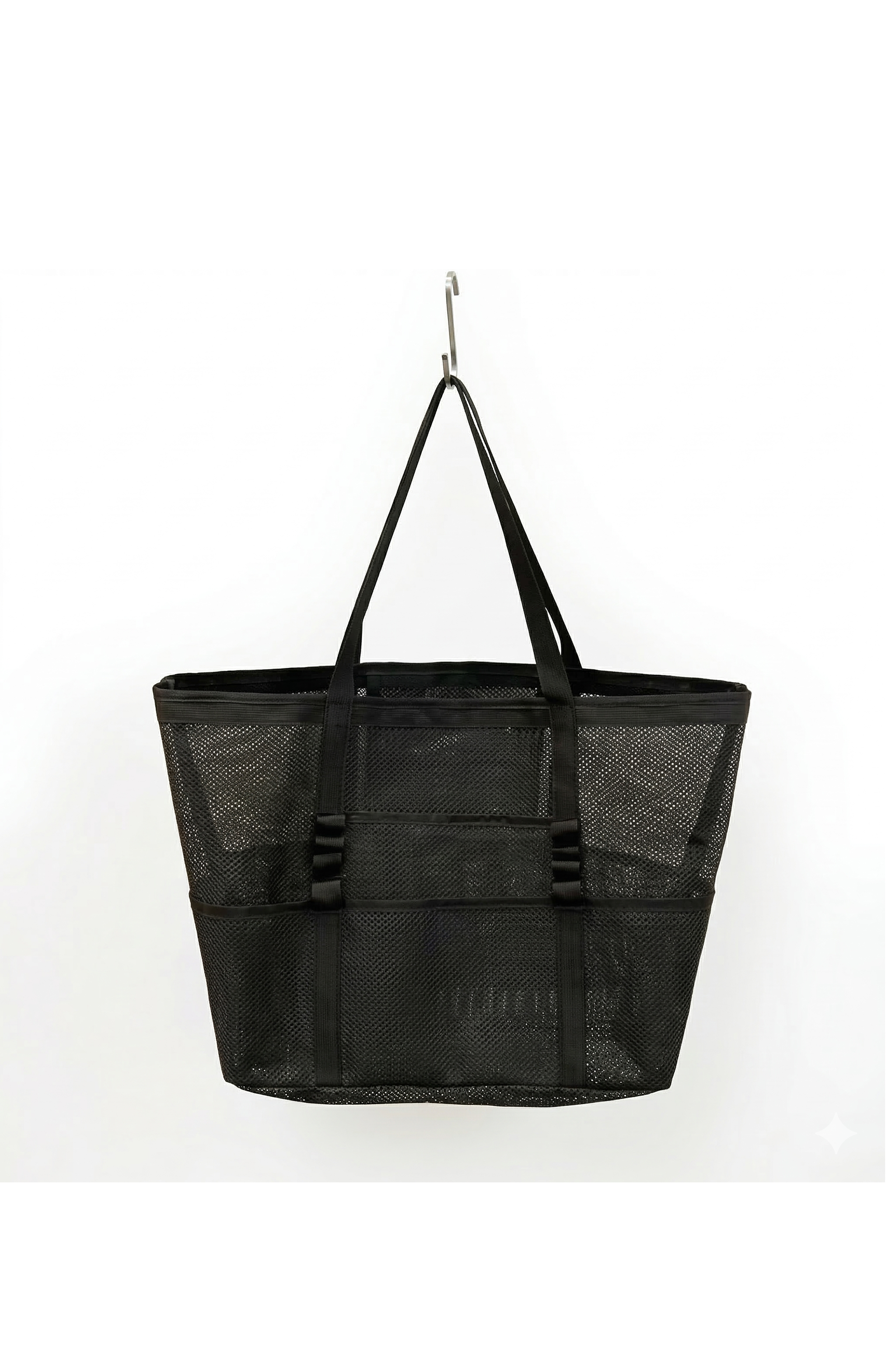 Mesh Beach Tote Bag – Portable Travel & Makeup Organizer