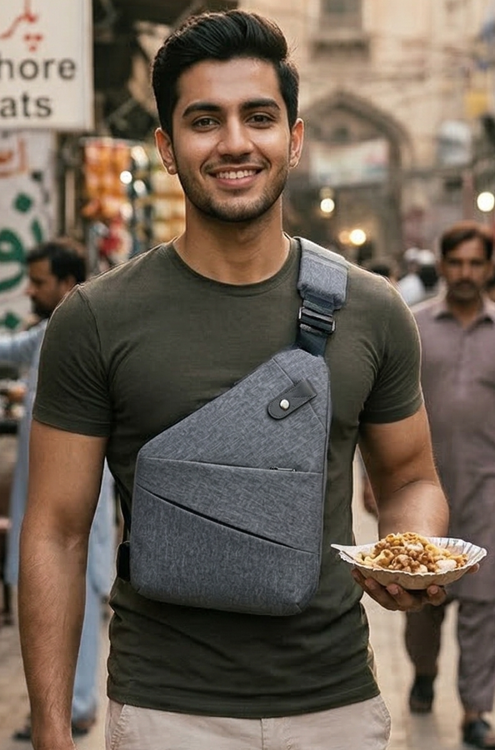 Men’s Anti-Theft Crossbody Bag – Travel & Sports Chest Bag