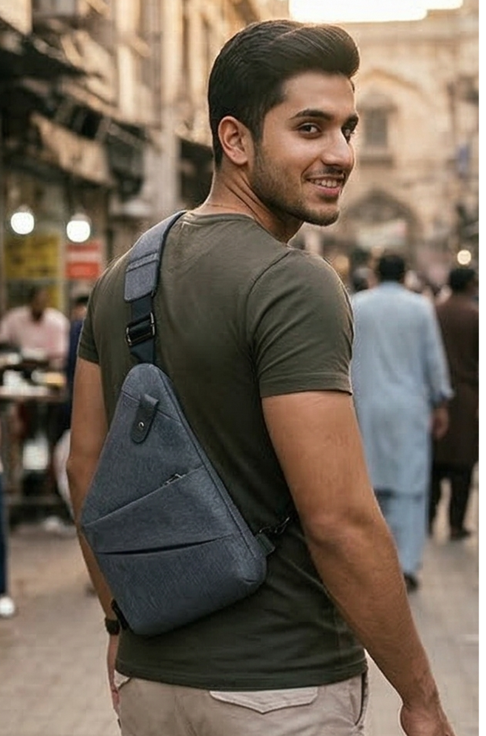 Men’s Anti-Theft Crossbody Bag – Travel & Sports Chest Bag