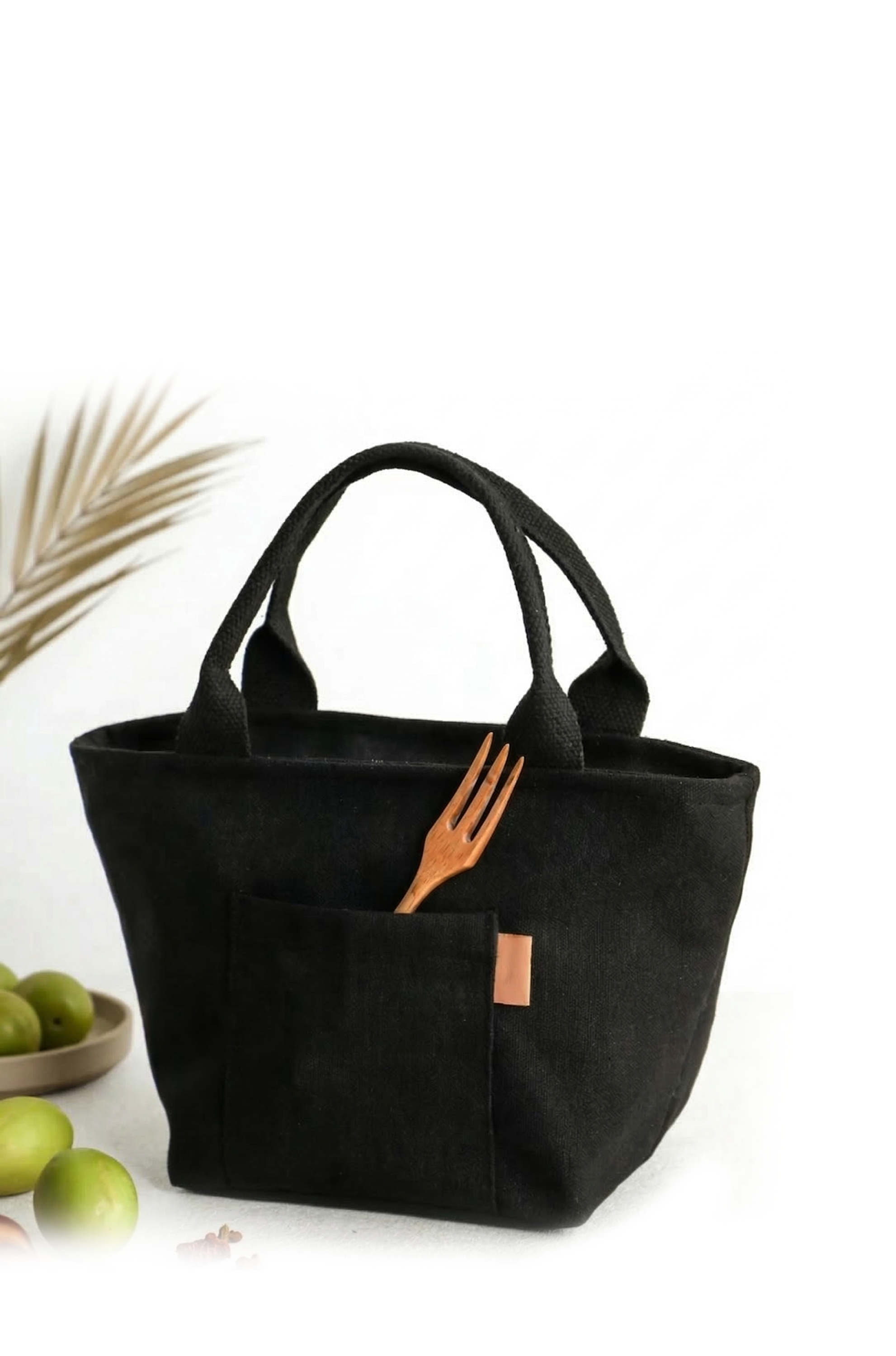Canvas Insulated Lunch Bag – Portable Zipper Thermal Tote