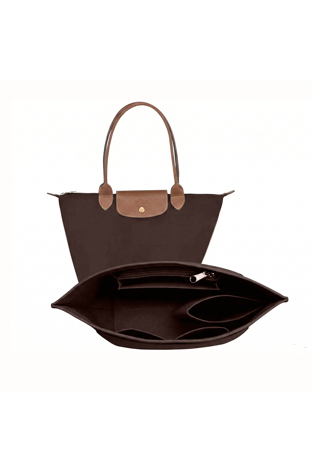 Felt Bag Organizer Insert – Handbag Liner with Makeup Pockets