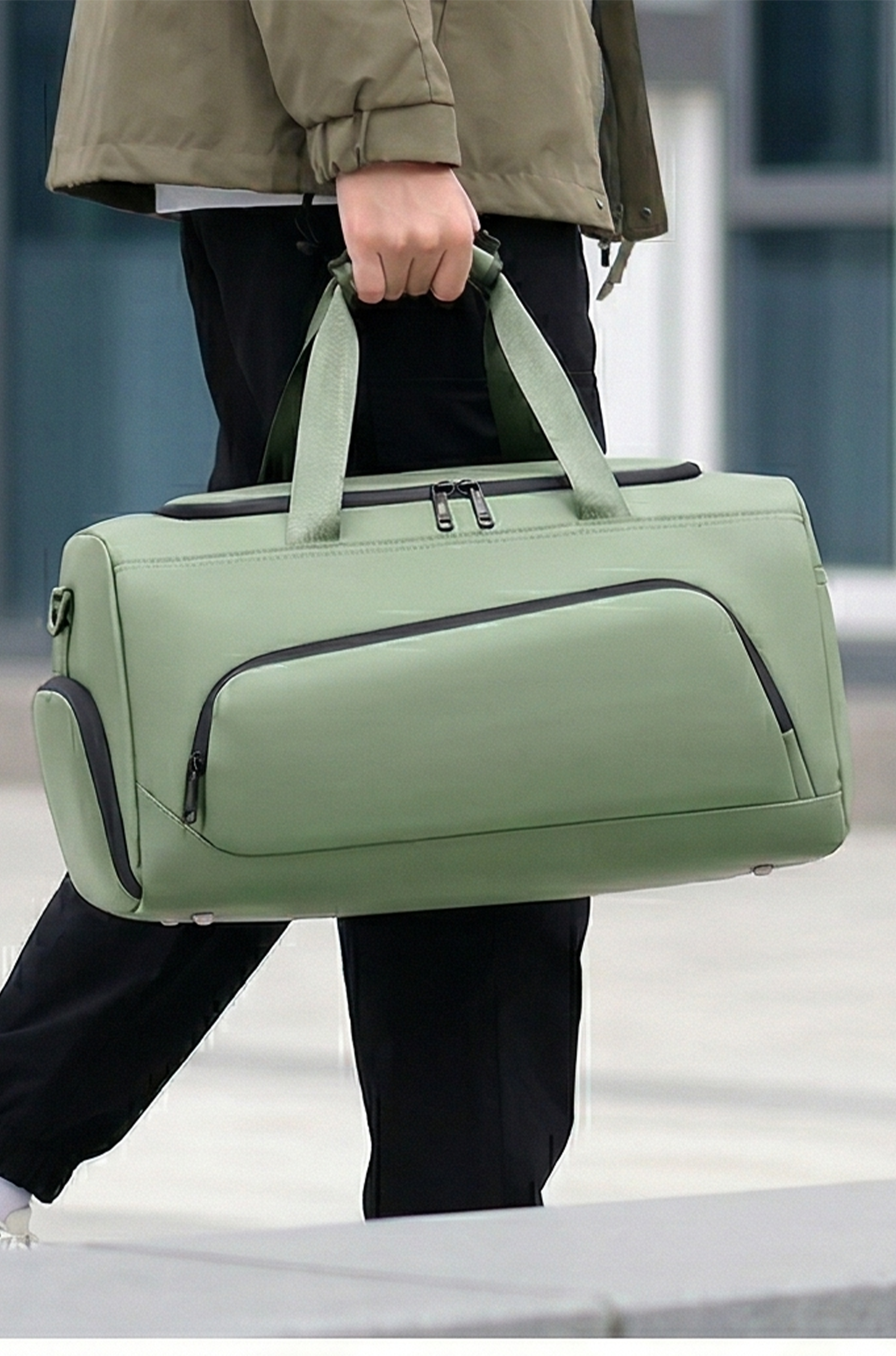 Large Capacity Gym Duffel Bag – Travel Sports Bag with Shoe Compartment