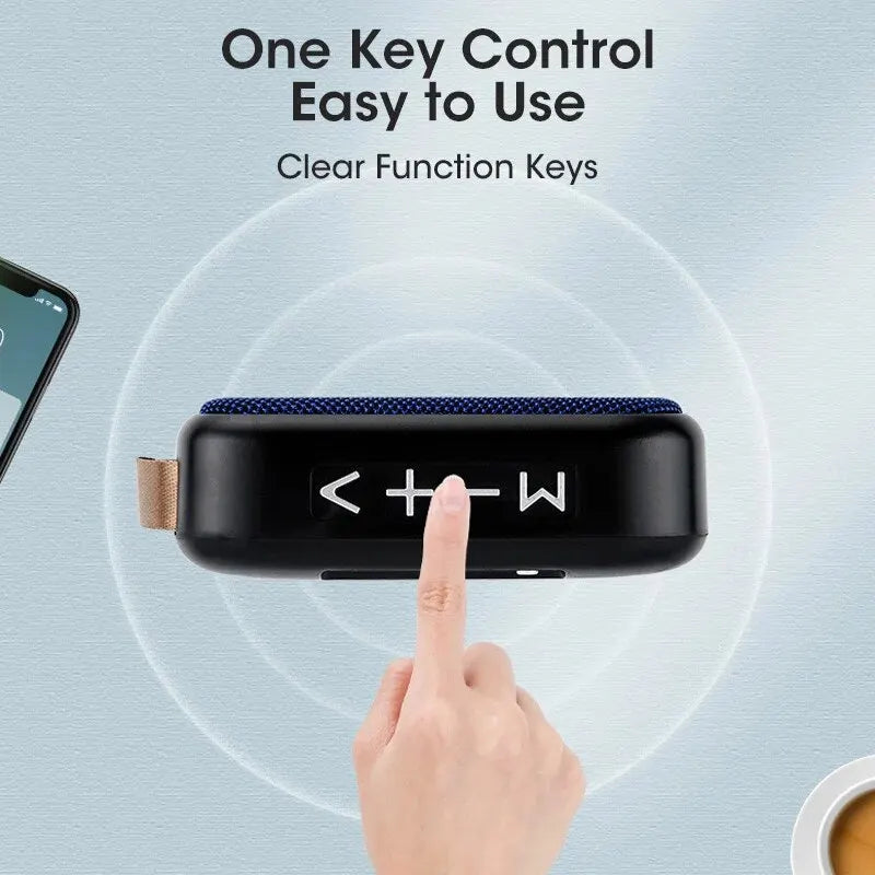 Portable Wireless Mini Subwoofer Speaker - Perfect for Outdoor Adventures and Home Use