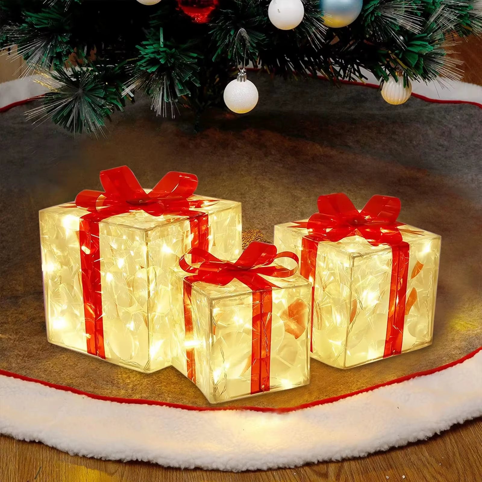Illuminate Your Holidays with Our Stunning Christmas Glowing Gift Box Decoration – Perfect for Outdoor Festivities and Home Decor!