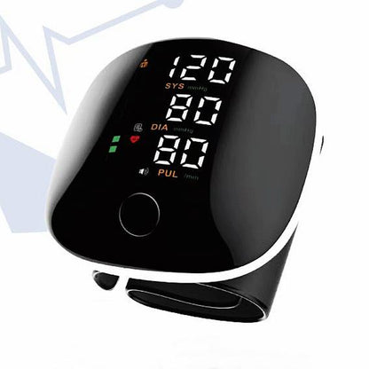 Stay Healthy with Our LED Touch Screen Rechargeable Wrist Blood Pressure Monitor - Voice Broadcast & 198 Memory Records for Precise Home Tracking!