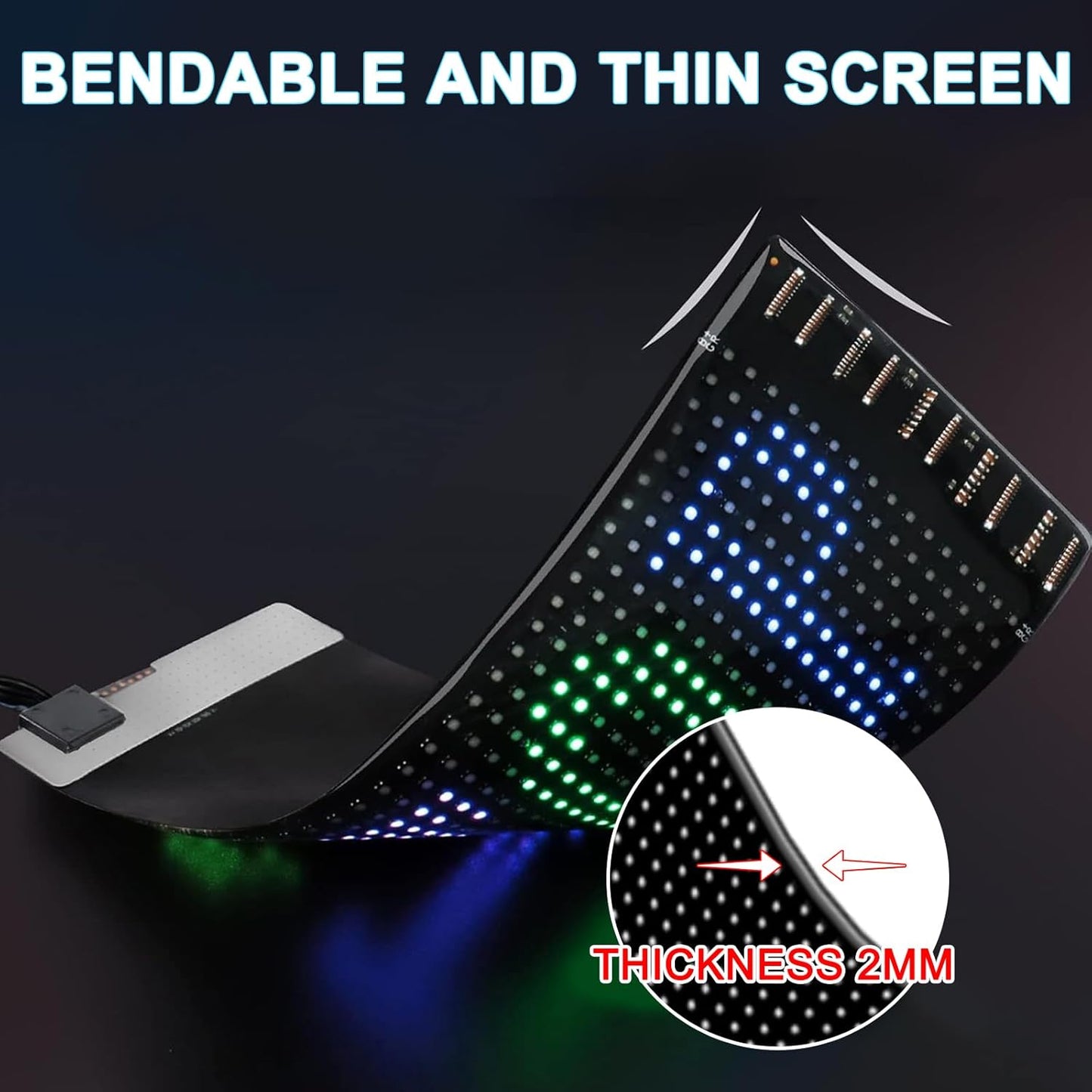 Transform Your Ride with the 17x7 CM Bluetooth LED Car Sign - Customizable Colors & Patterns for Interior Fun!