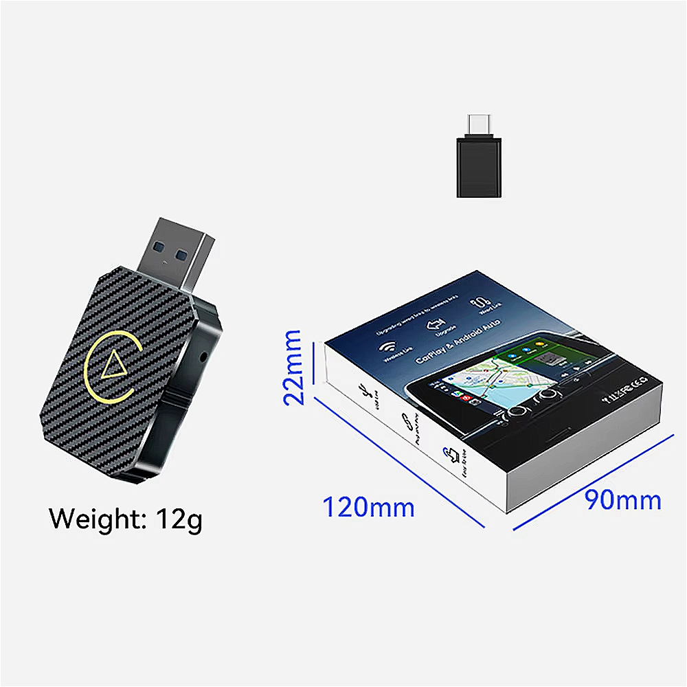 Transform Your Driving Experience with the Wireless CarPlay and Android Auto Adapter - The Ultimate 2-in-1 Mini AI Box for Audi, Toyota, VW, and Peugeot - Effortless Plug and Play Connectivity!