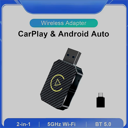 Transform Your Driving Experience with the Wireless CarPlay and Android Auto Adapter - The Ultimate 2-in-1 Mini AI Box for Audi, Toyota, VW, and Peugeot - Effortless Plug and Play Connectivity!
