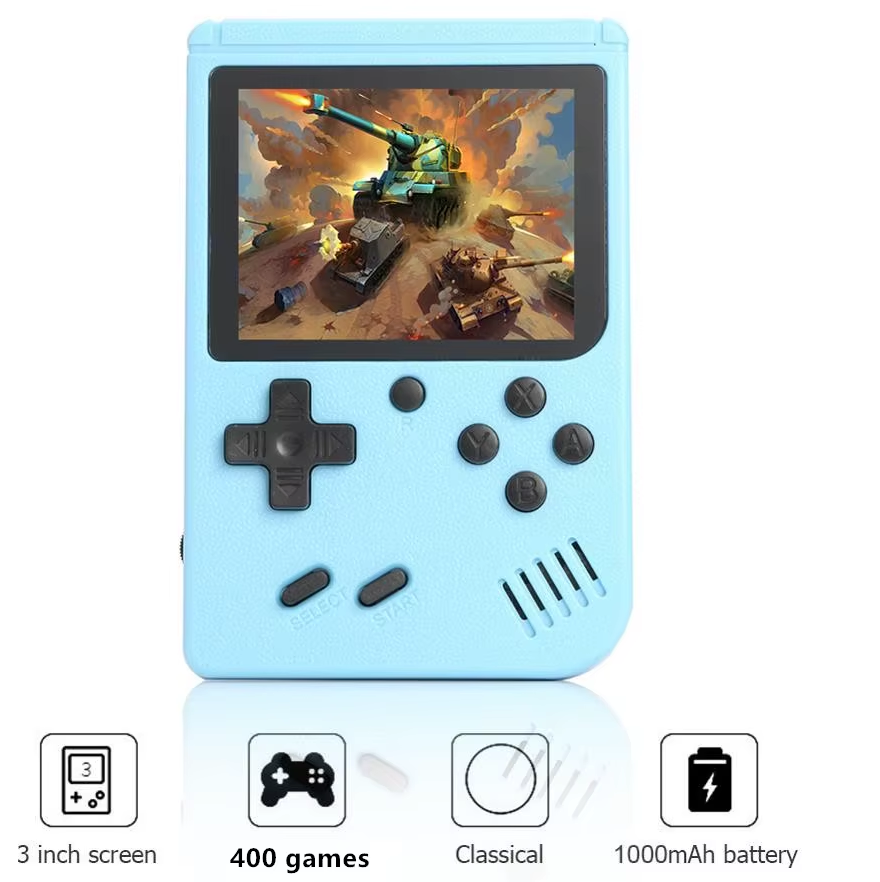 Unleash Nostalgia with the 400-in-1 MINI Handheld Game Player - Retro Video Console with a Stunning 3.0 Inch Color LCD Screen!