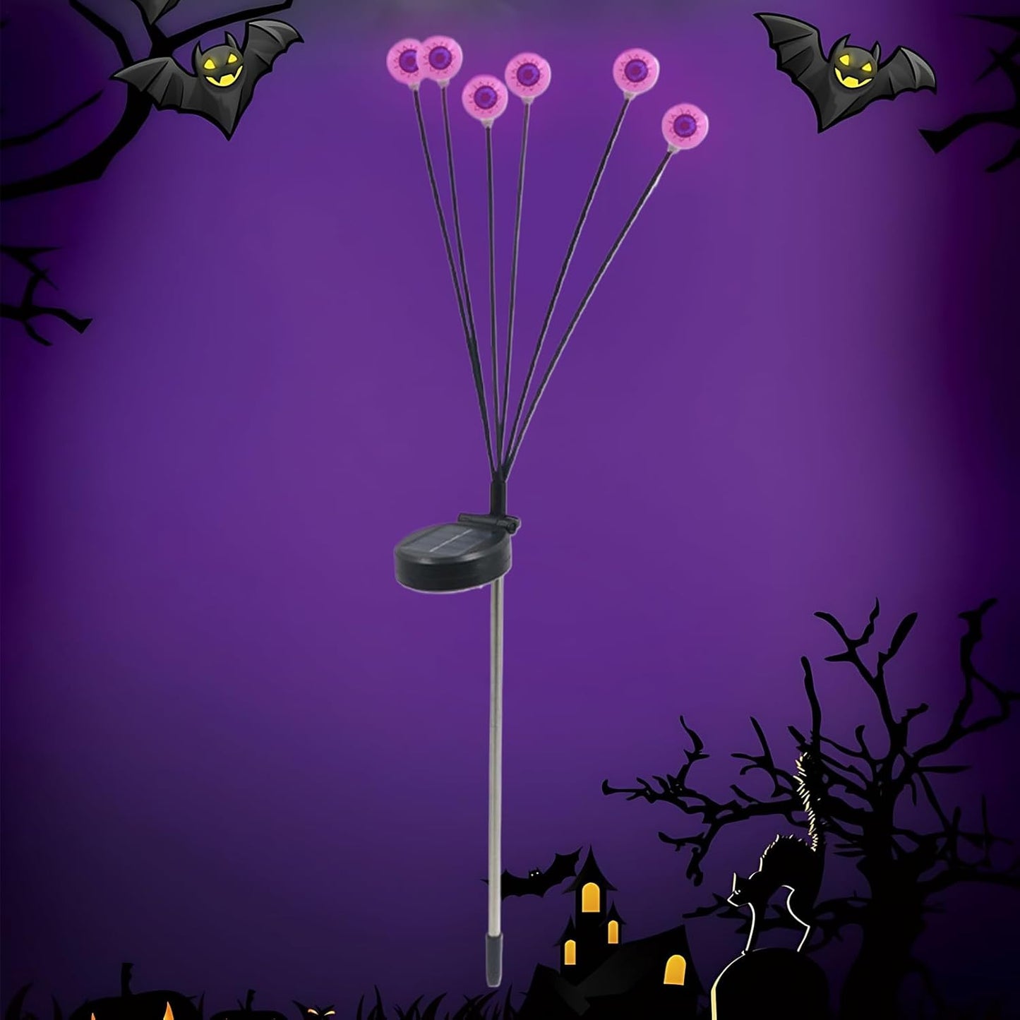 Solar LED Eyeball Lights - Waterproof Decorative Lighting for Patios, Pathways, and Flowerbeds