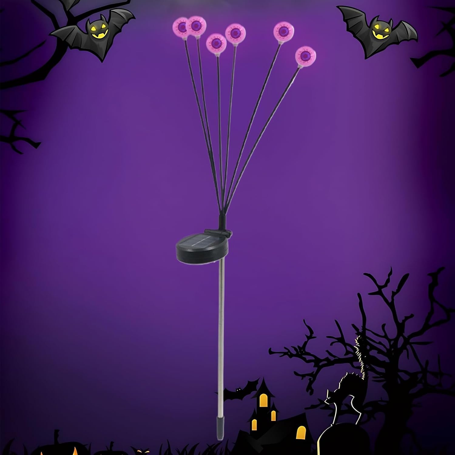 Solar LED Eyeball Lights - Waterproof Decorative Lighting for Patios, Pathways, and Flowerbeds