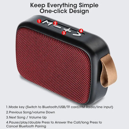 Portable Wireless Mini Subwoofer Speaker - Perfect for Outdoor Adventures and Home Use
