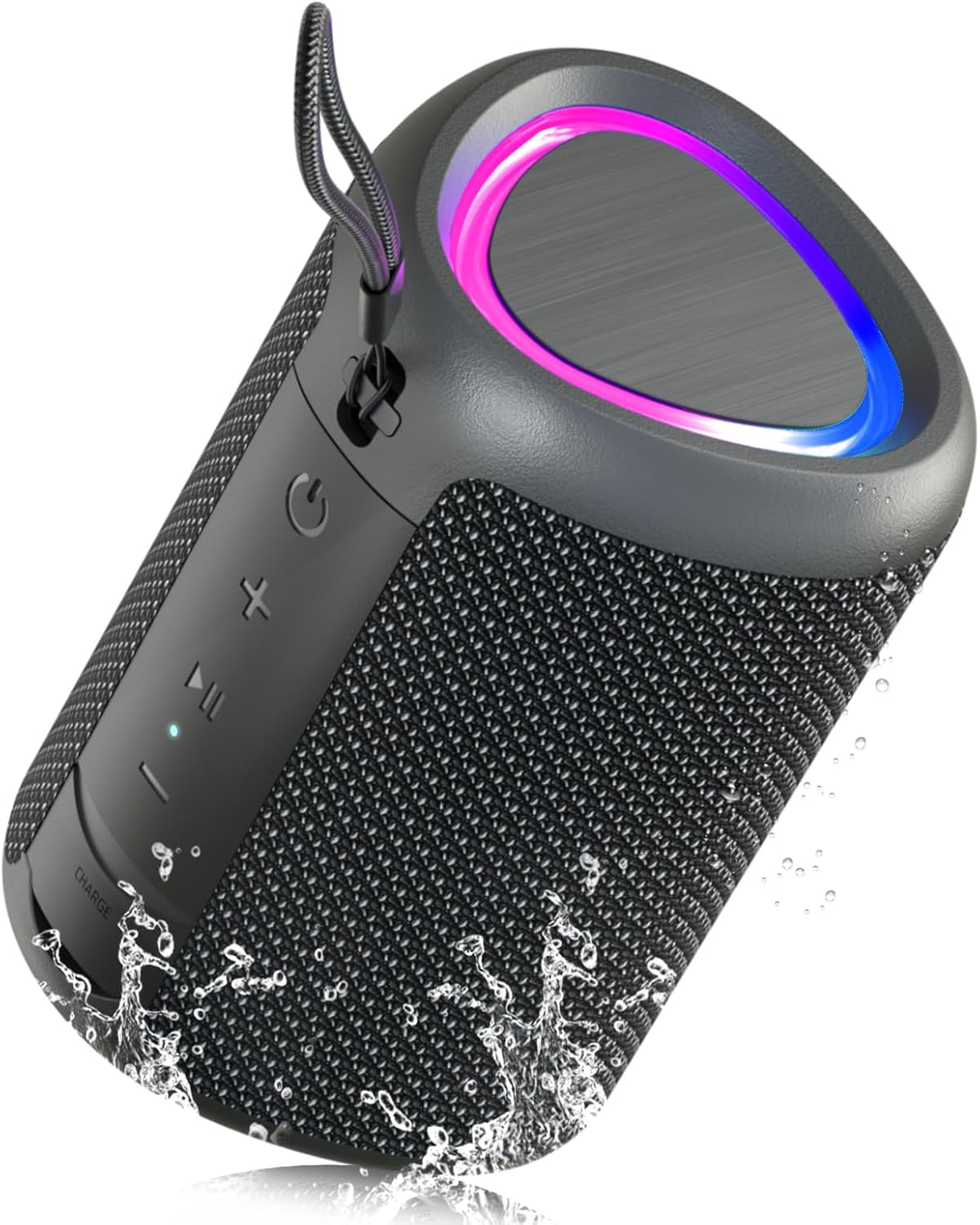 Unleash the Sound: 20W Portable Bluetooth Speaker with RGB Lights, 24-Hour Playtime, and Waterproof Design for Ultimate Outdoor Fun