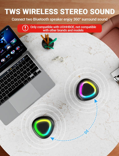 Unleash the Sound: 20W Portable Bluetooth Speaker with RGB Lights, 24-Hour Playtime, and Waterproof Design for Ultimate Outdoor Fun