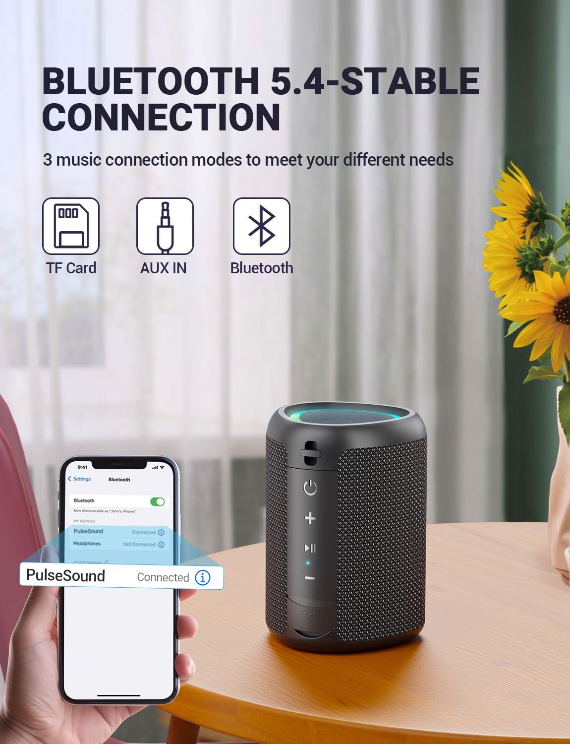 Unleash the Sound: 20W Portable Bluetooth Speaker with RGB Lights, 24-Hour Playtime, and Waterproof Design for Ultimate Outdoor Fun