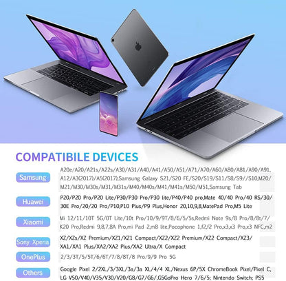 Revolutionize Your Charging Experience with the 2M USB C Fast Charging Cable Duo - Perfect for Samsung Galaxy S22/S21/S20, Pixel, PS5, and More!