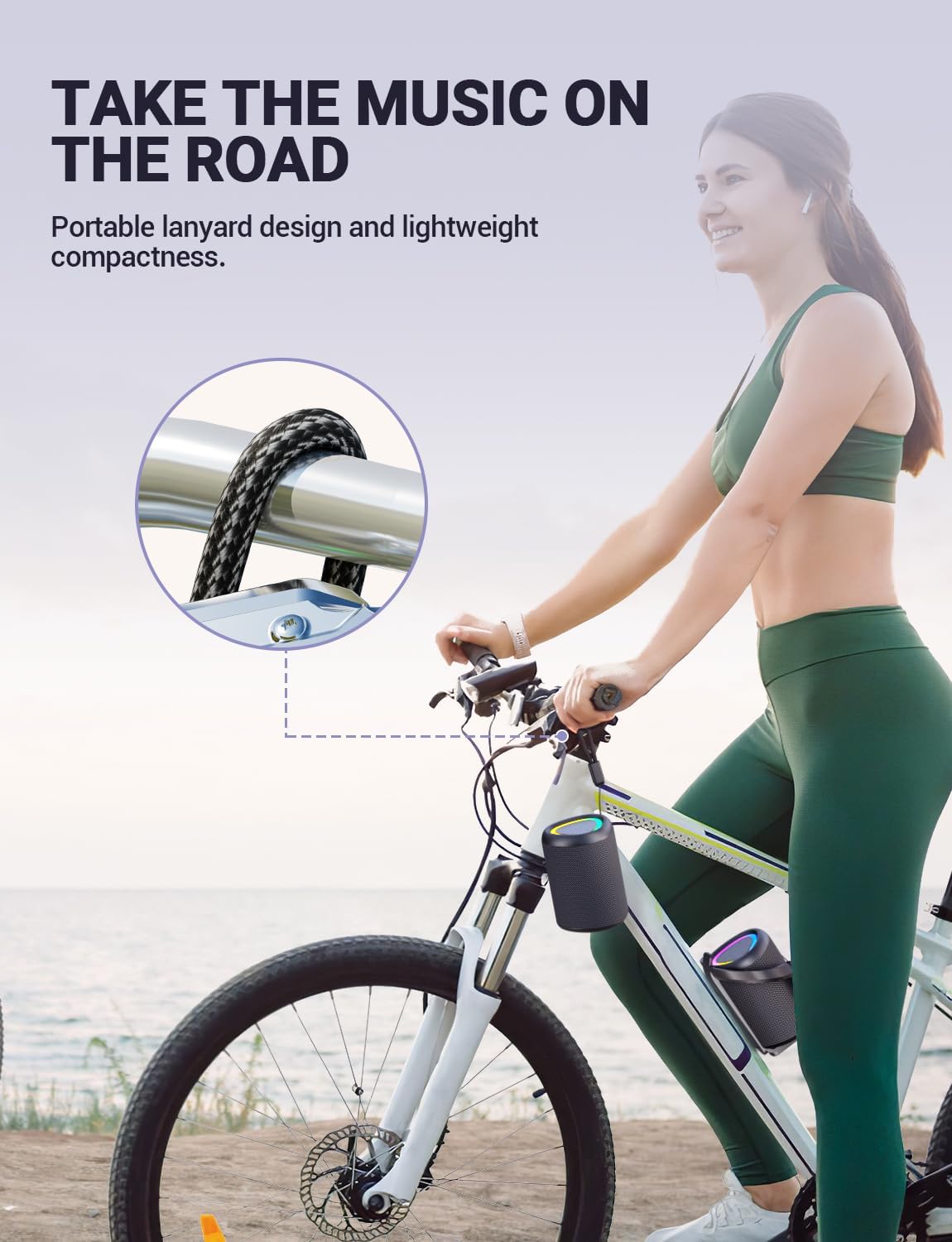 Unleash the Sound: 20W Portable Bluetooth Speaker with RGB Lights, 24-Hour Playtime, and Waterproof Design for Ultimate Outdoor Fun