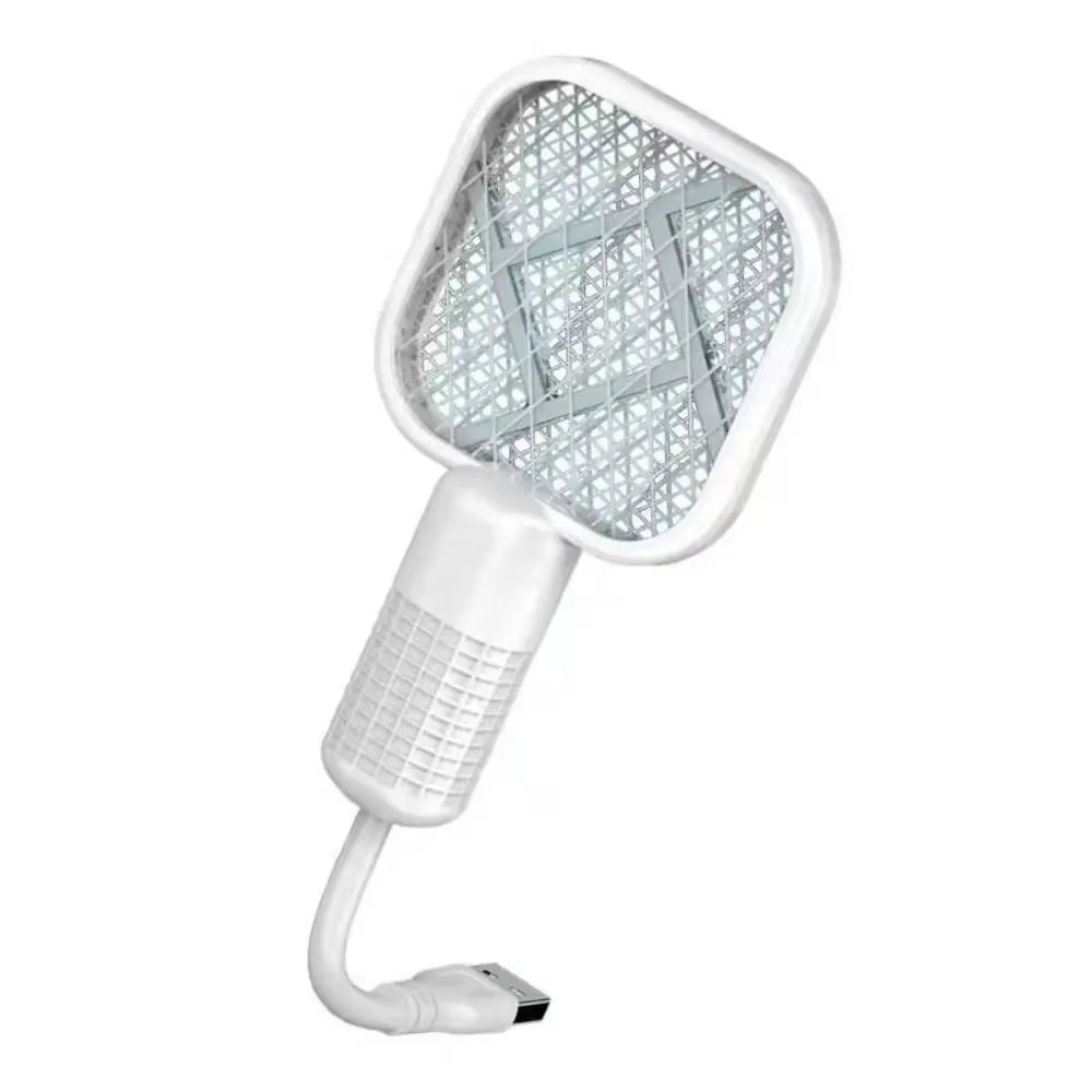Zap Away Pests with Ease: The Ultimate Rechargeable Electric Mosquito Swatter Featuring UV Light – Your Perfect Companion for Camping and Outdoor Adventures!