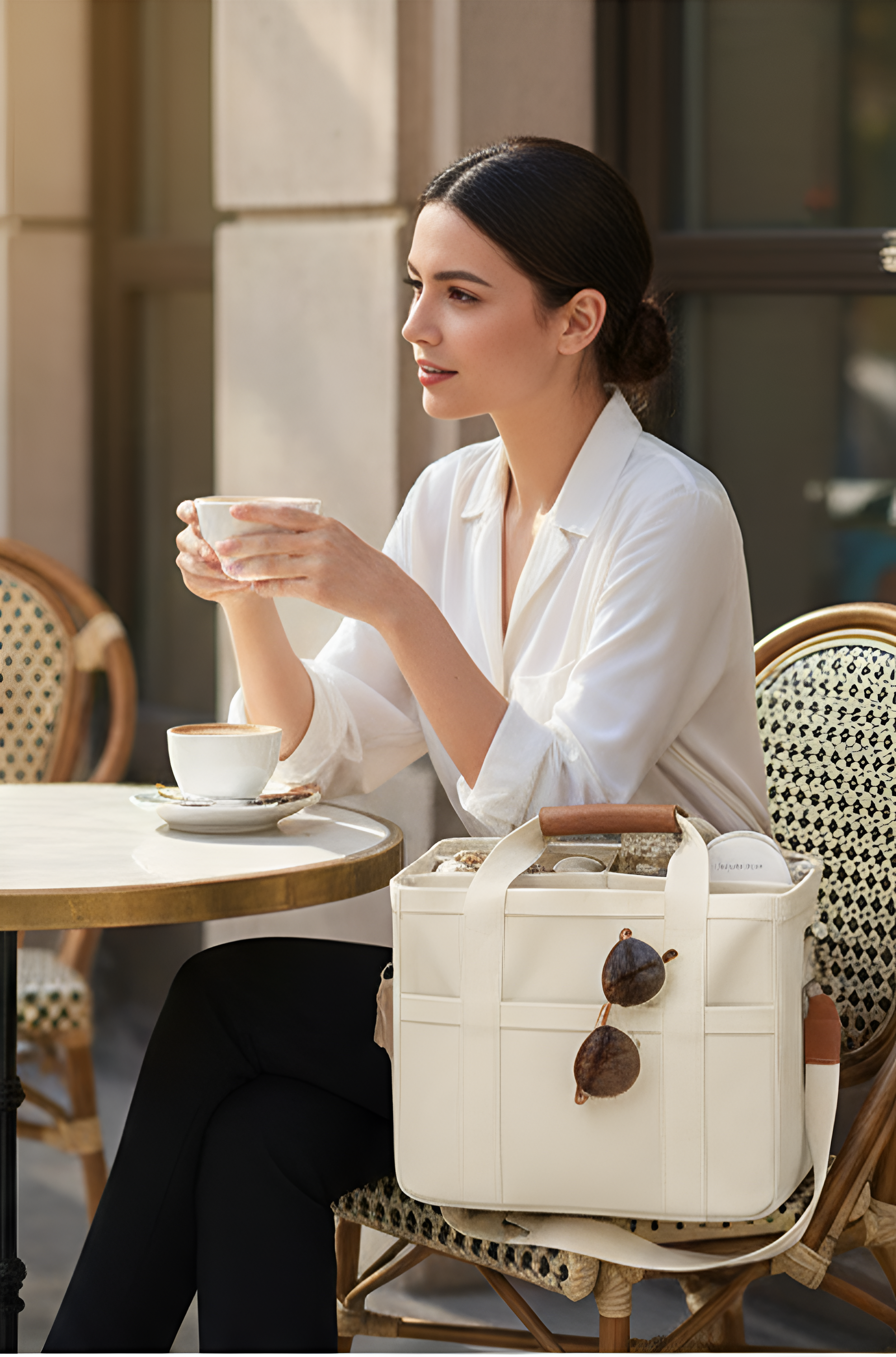 Women’s Canvas Tote Bag – Multi Pocket Large Shoulder Handbag