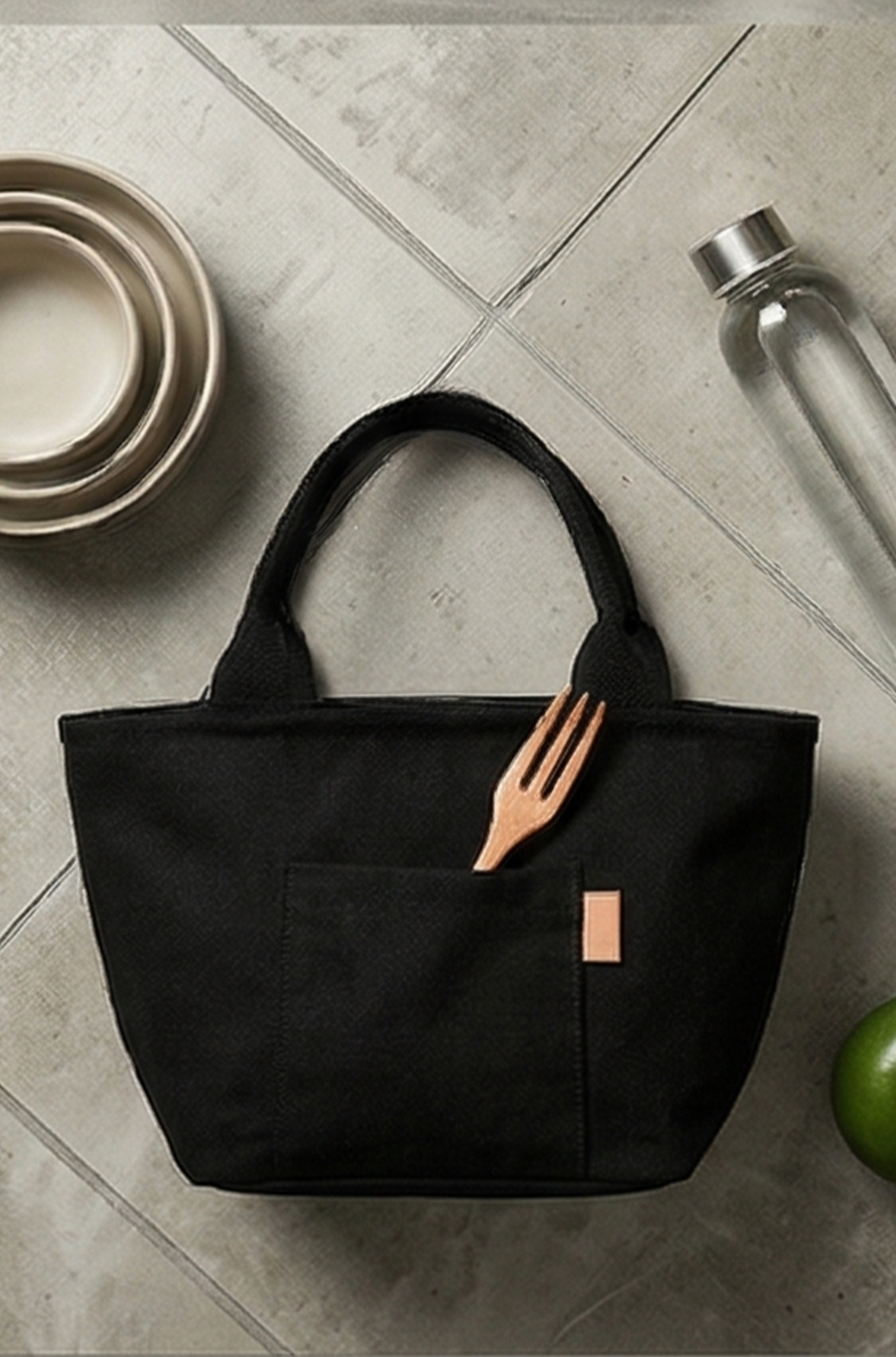 Canvas Insulated Lunch Bag – Portable Zipper Thermal Tote