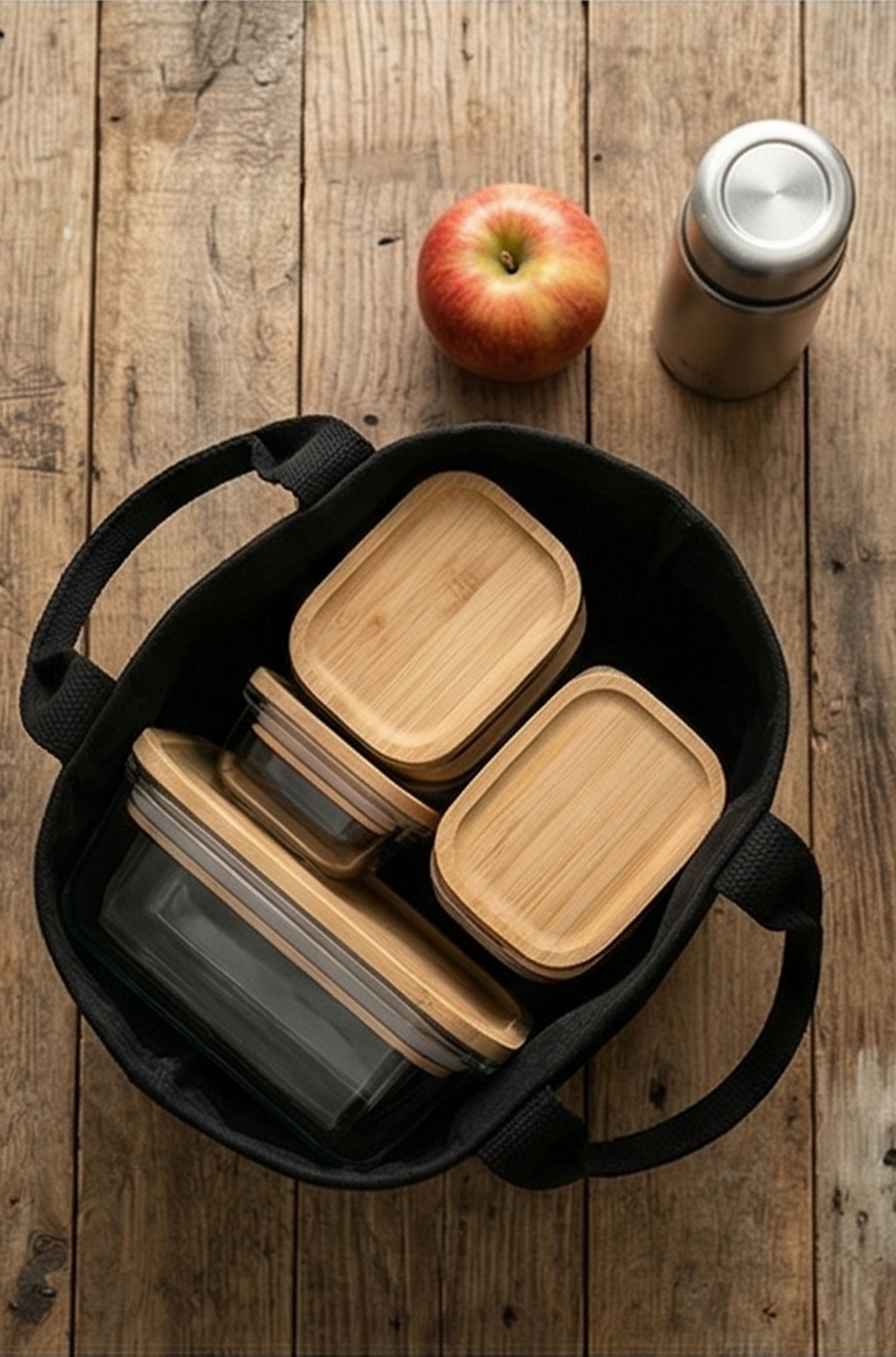 Canvas Insulated Lunch Bag – Portable Zipper Thermal Tote