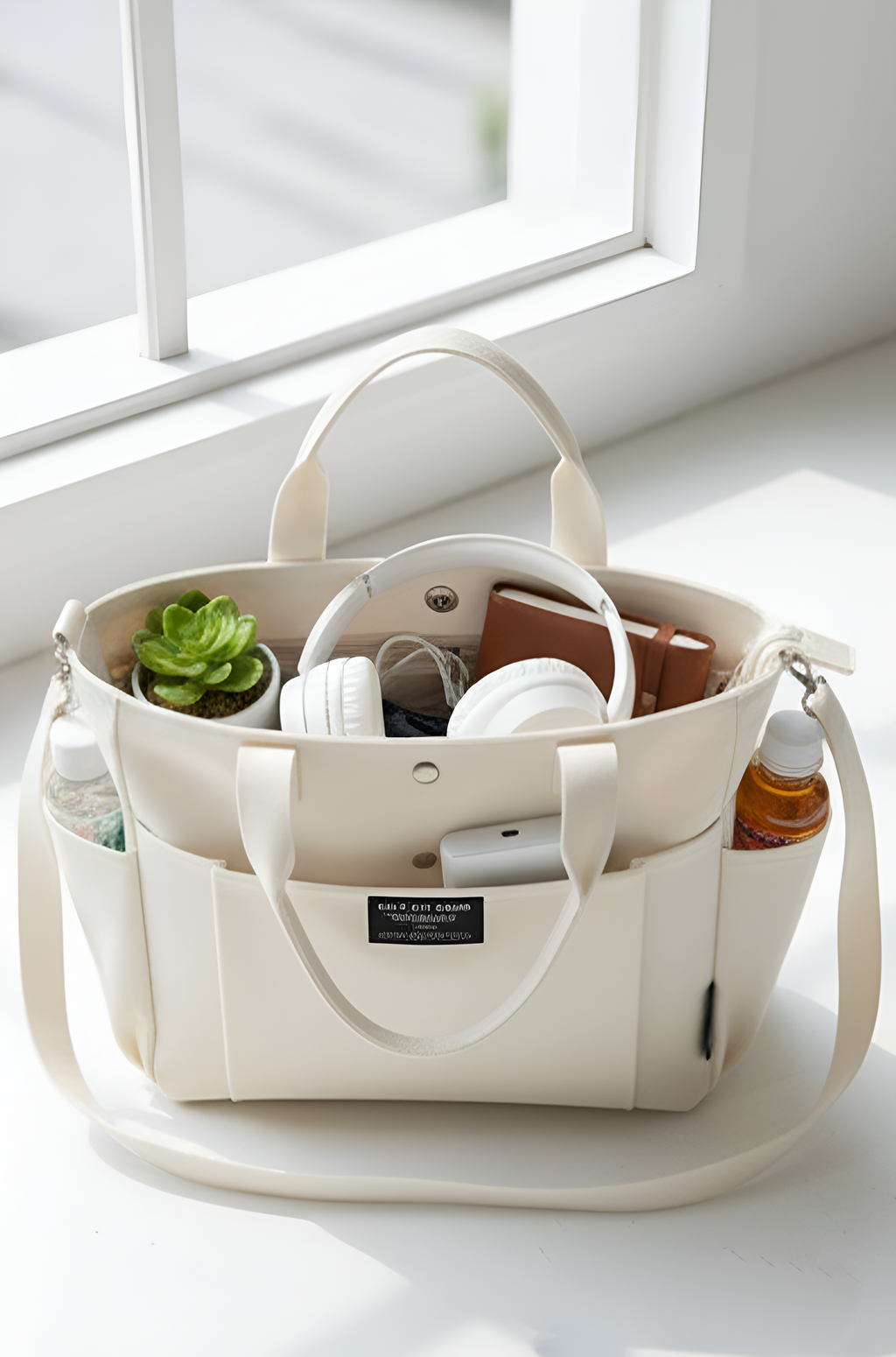 Women’s Canvas Shoulder Bag – Large Capacity Horizontal Handbag