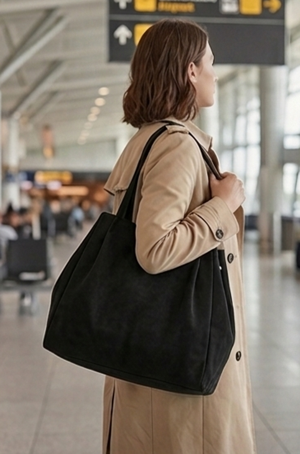 Large Canvas Shopper Tote – Eco Reusable Travel Shoulder Bag