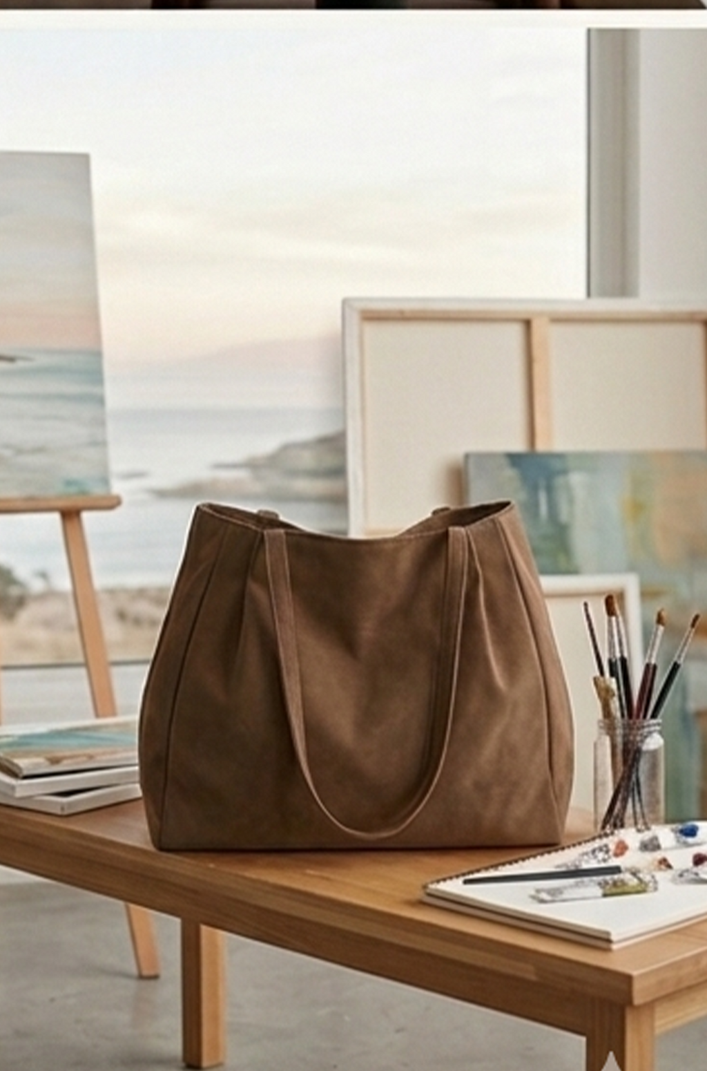 Large Canvas Shopper Tote – Eco Reusable Travel Shoulder Bag