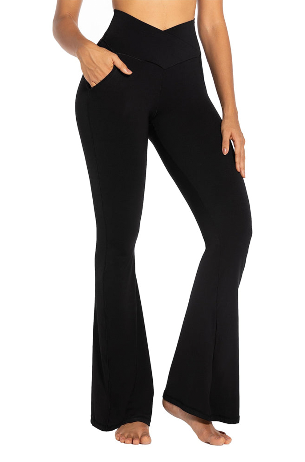 Women’s Black Flared Yoga Pants – Comfortable Activewear Pant