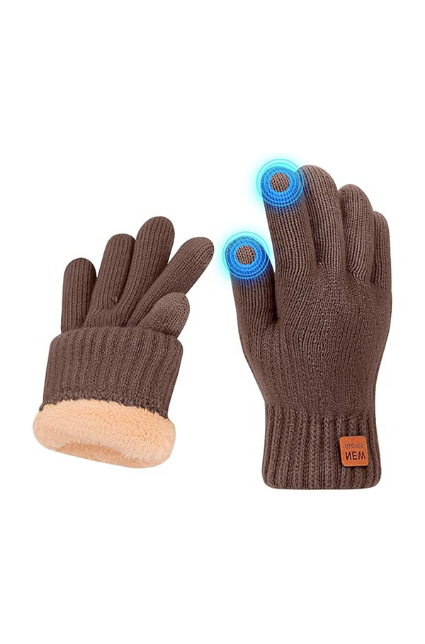 Winter Thermal Touch Screen Gloves – Fleece Lined Warm Knit Gloves