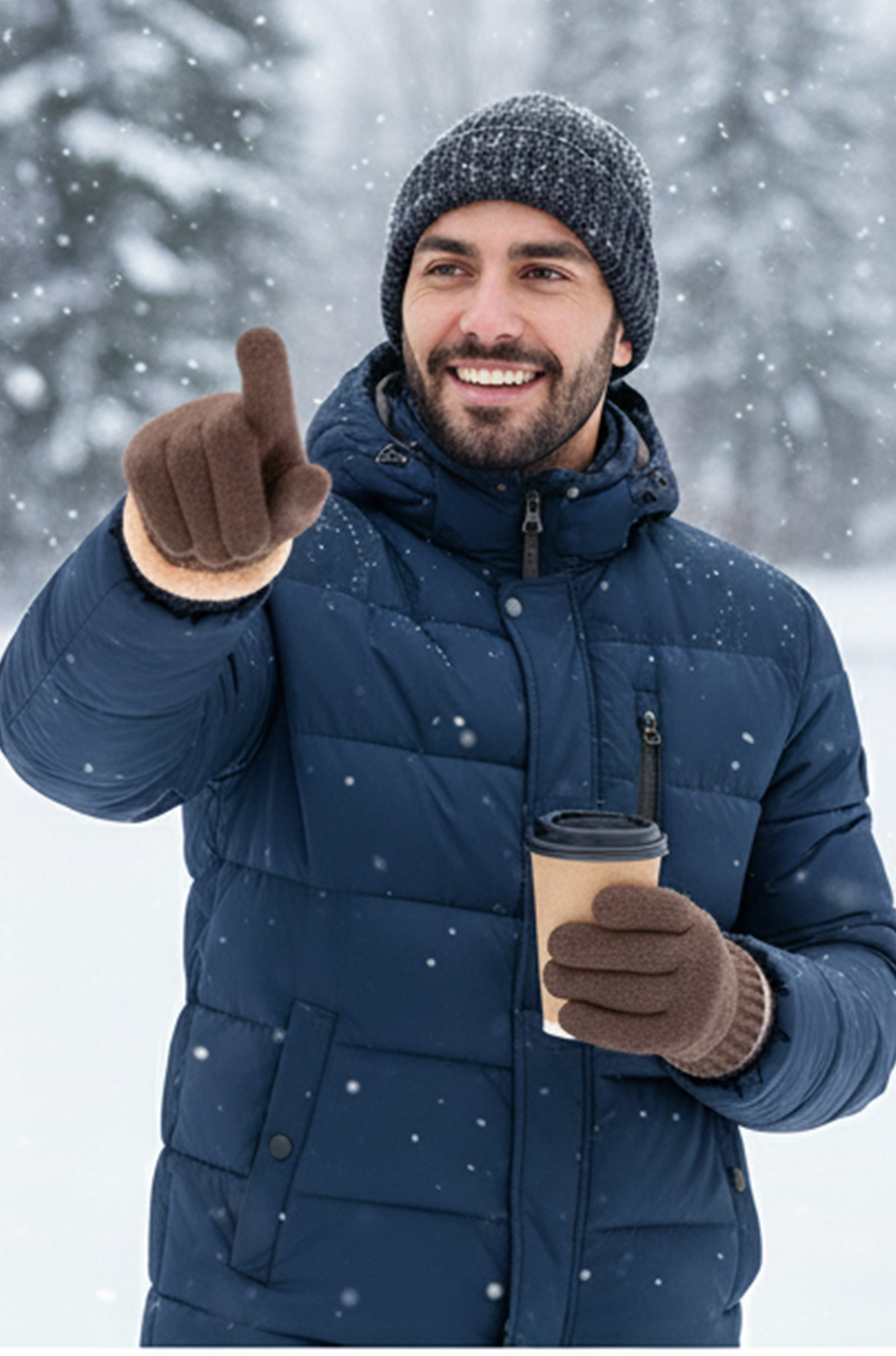 Winter Thermal Touch Screen Gloves – Fleece Lined Warm Knit Gloves