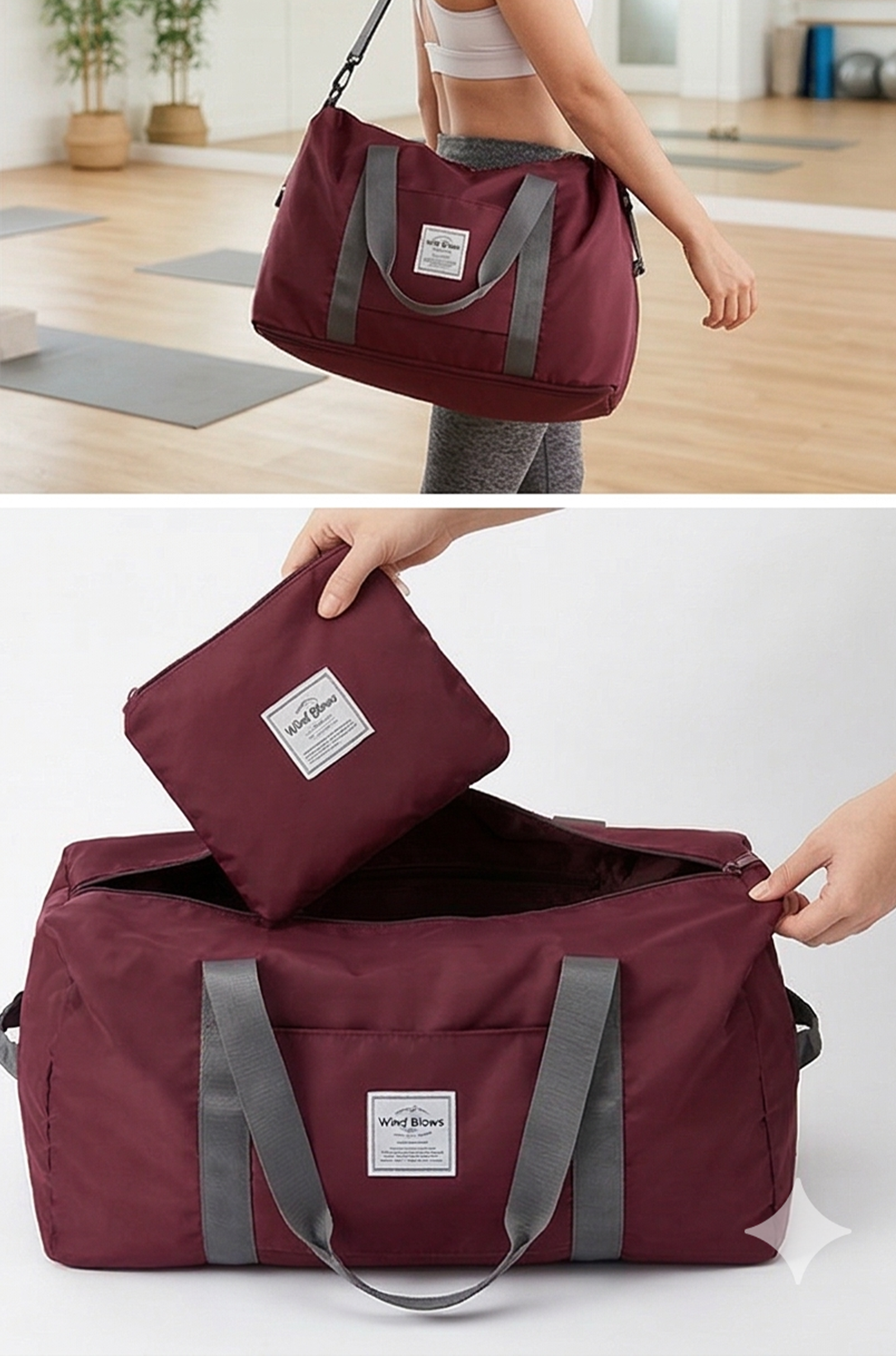Foldable Travel Duffel Bag – Lightweight Carry On Weekend Bag