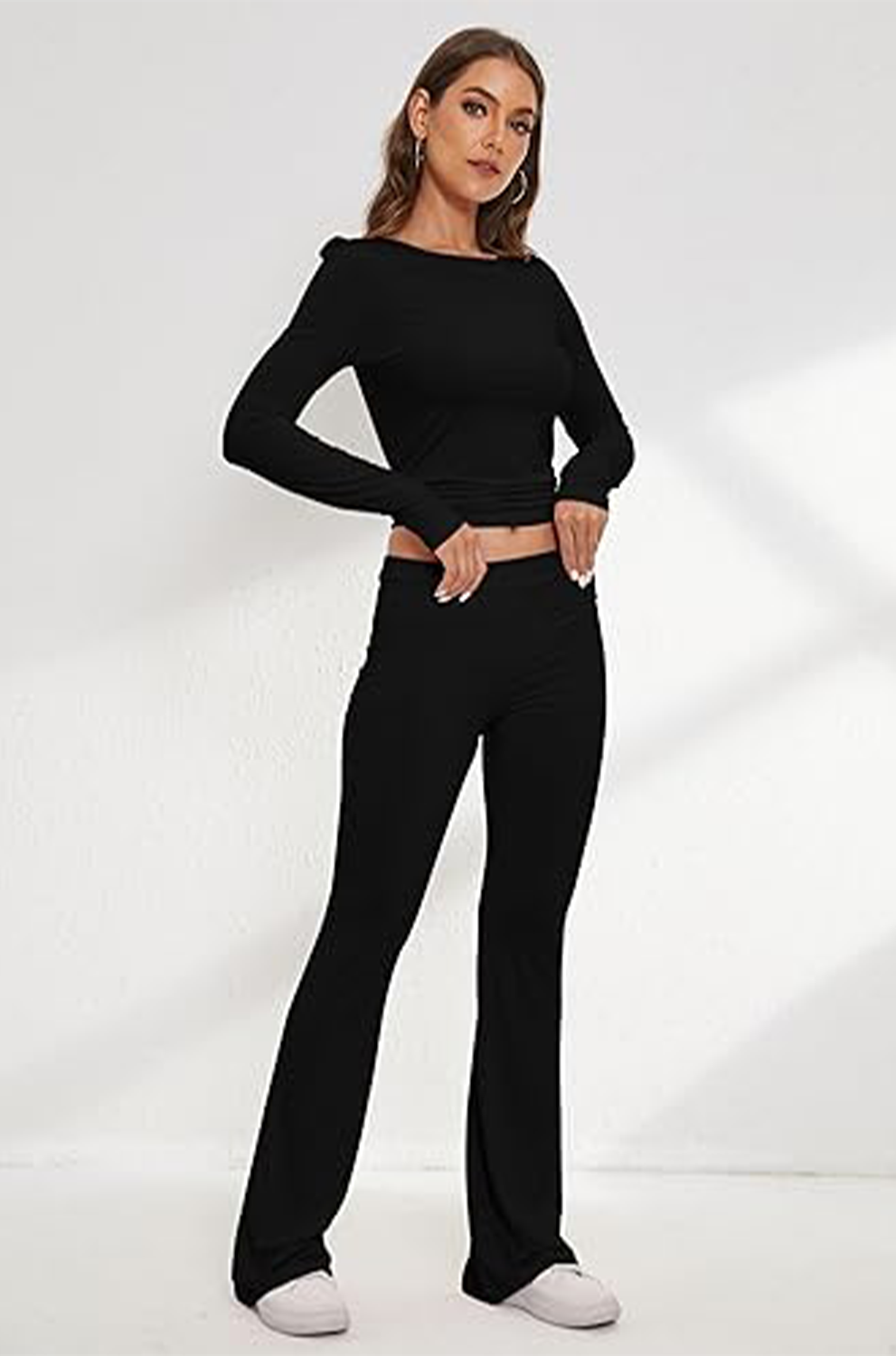 Women’s 2-Piece Black Lounge & Co-Ord Set – Style Gym Tracksuit