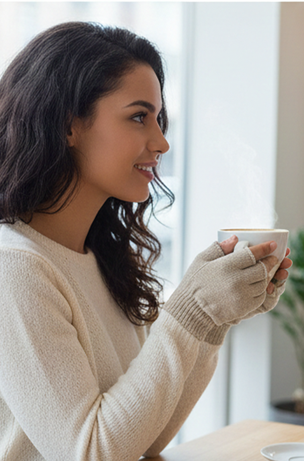 2 Pair Fingerless Winter Gloves – Warm Knit Half Finger Touchscreen Mittens