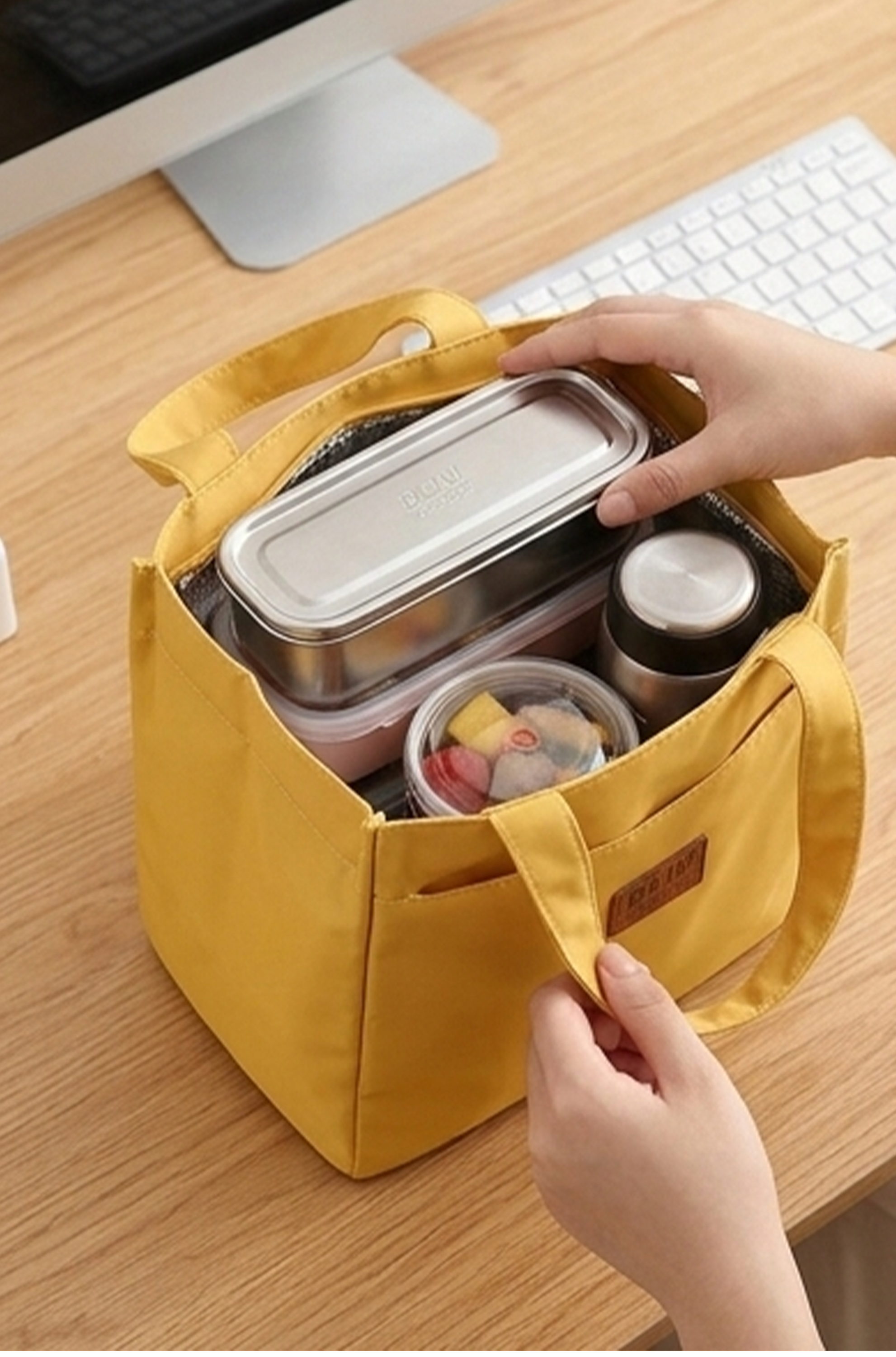 Large Insulated Lunch Bag – Aluminium Foil Work Tote