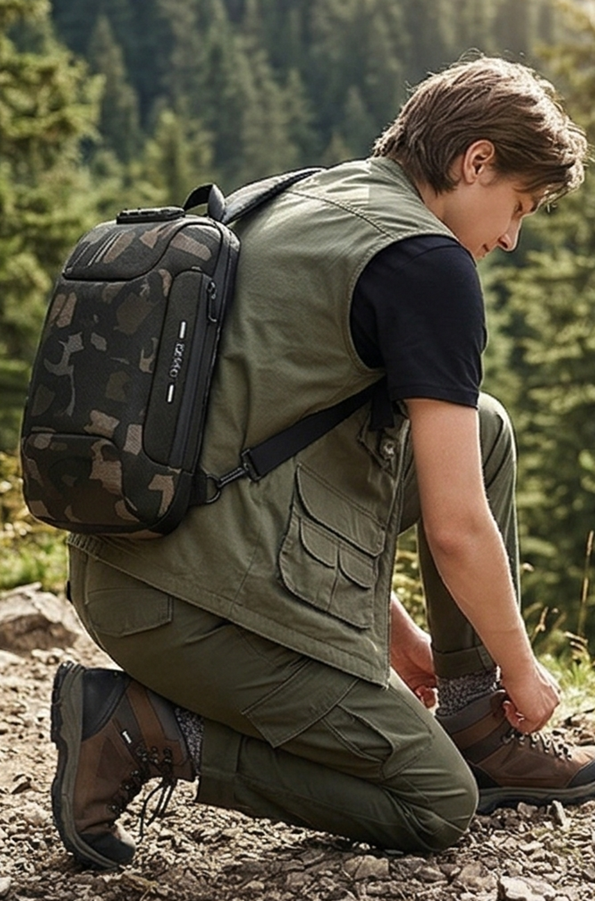 Men’s Anti-Theft Crossbody Sling Bag – Waterproof Travel Chest Pack