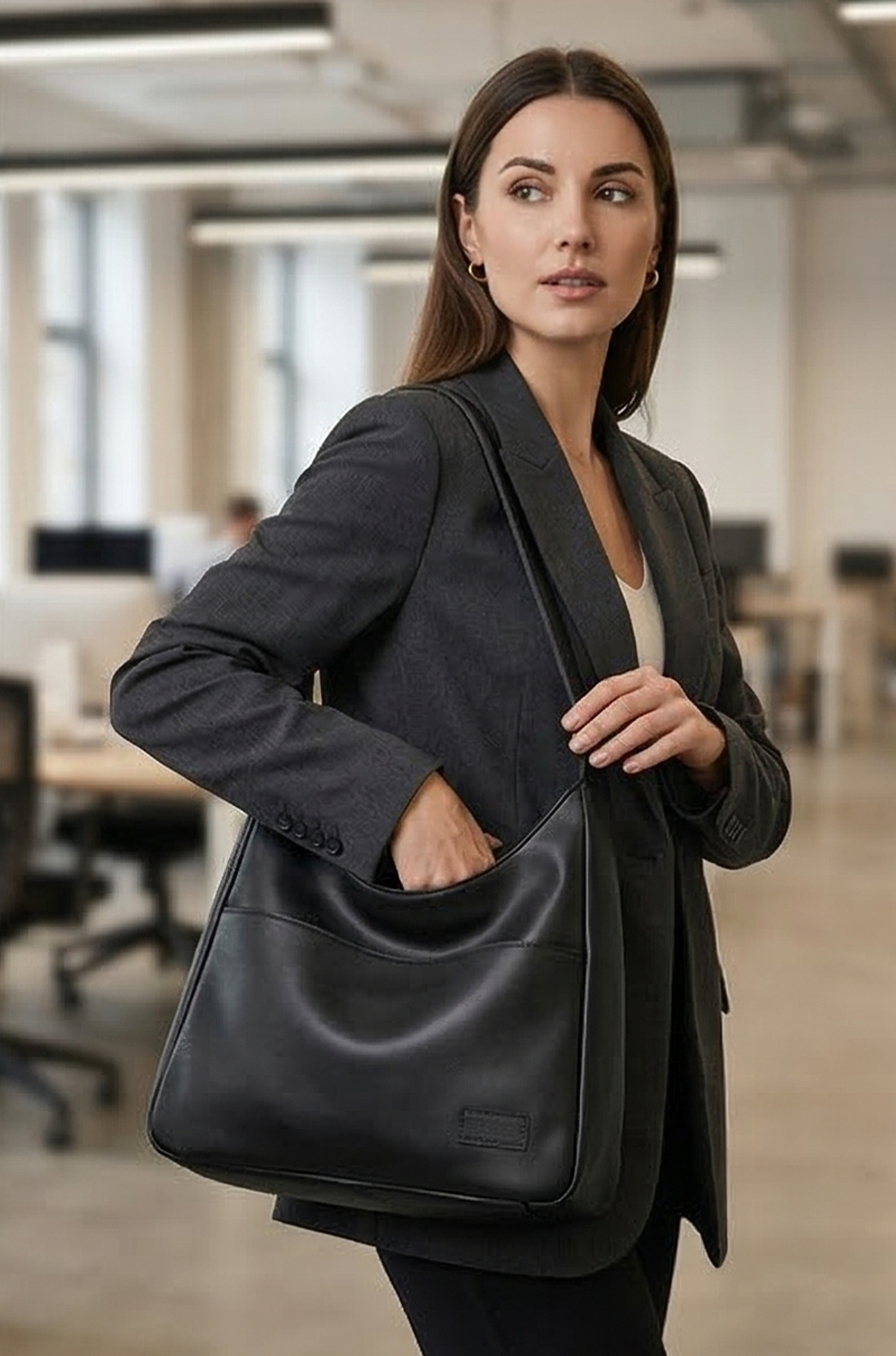 Women’s Retro Shoulder Tote Bag – Minimalist Large Capacity Handbag