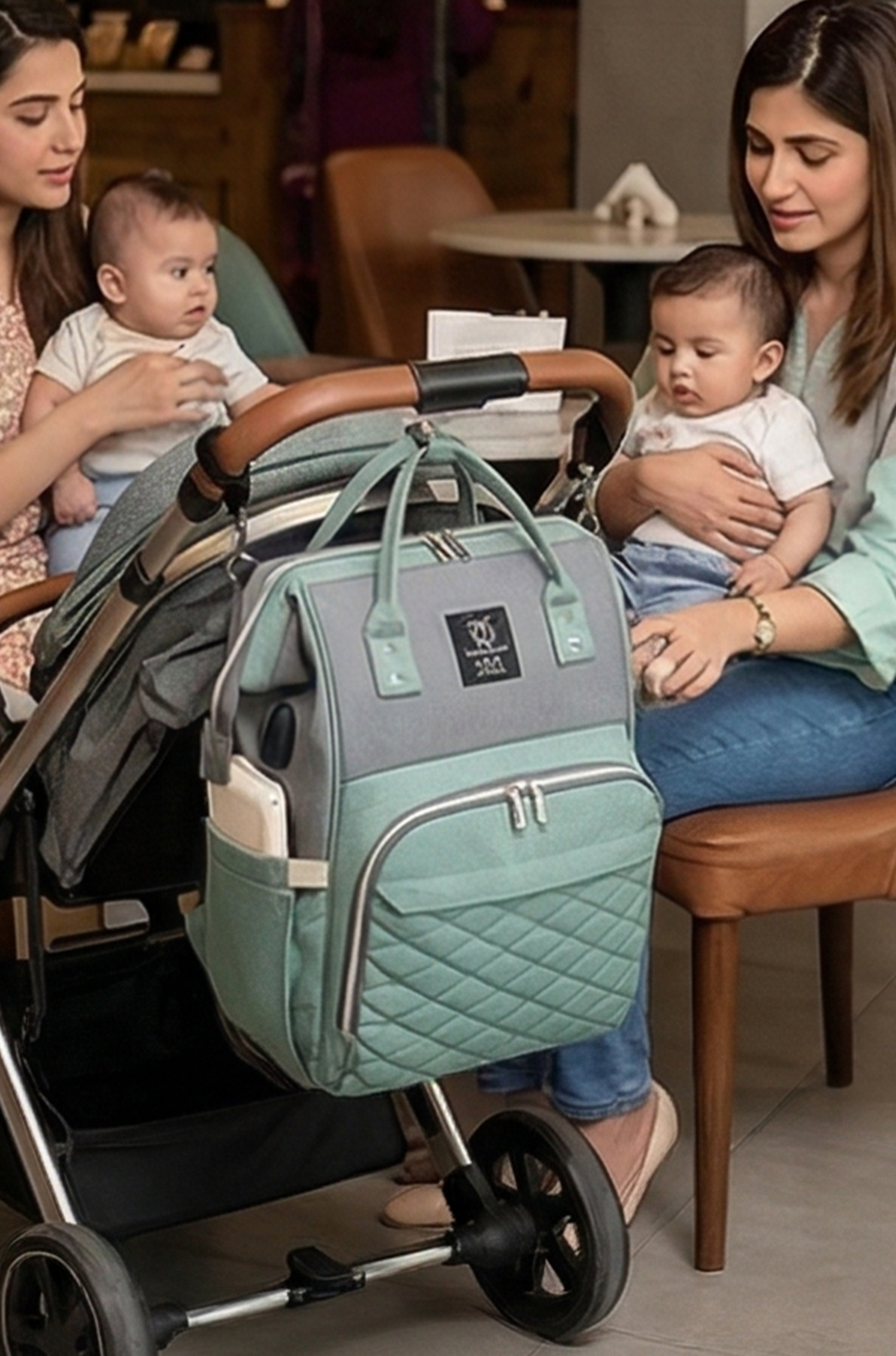 Baby Diaper Bag Backpack – Large Capacity Nappy Bag with Changing Mat
