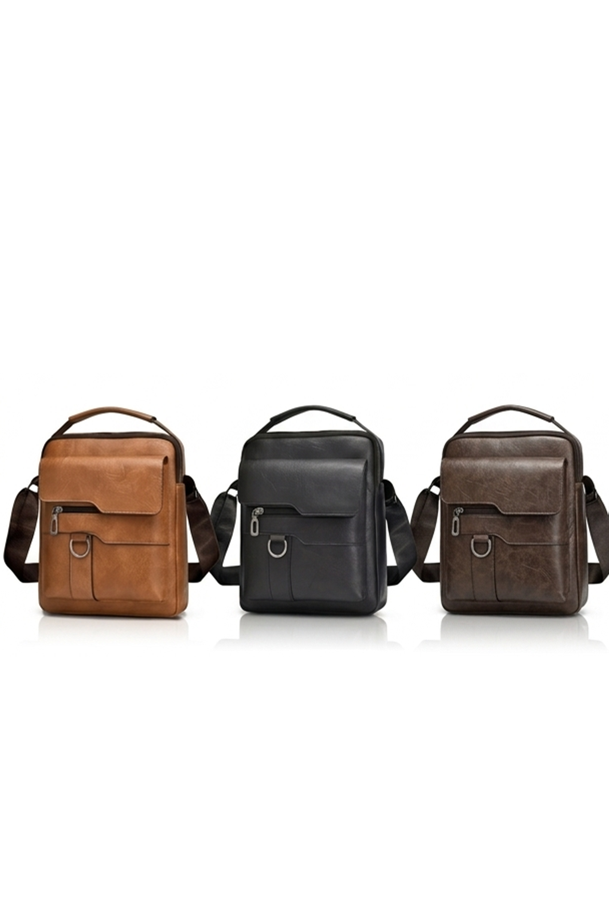 Men’s PU Leather Shoulder Bag – Professional Crossbody Briefcase