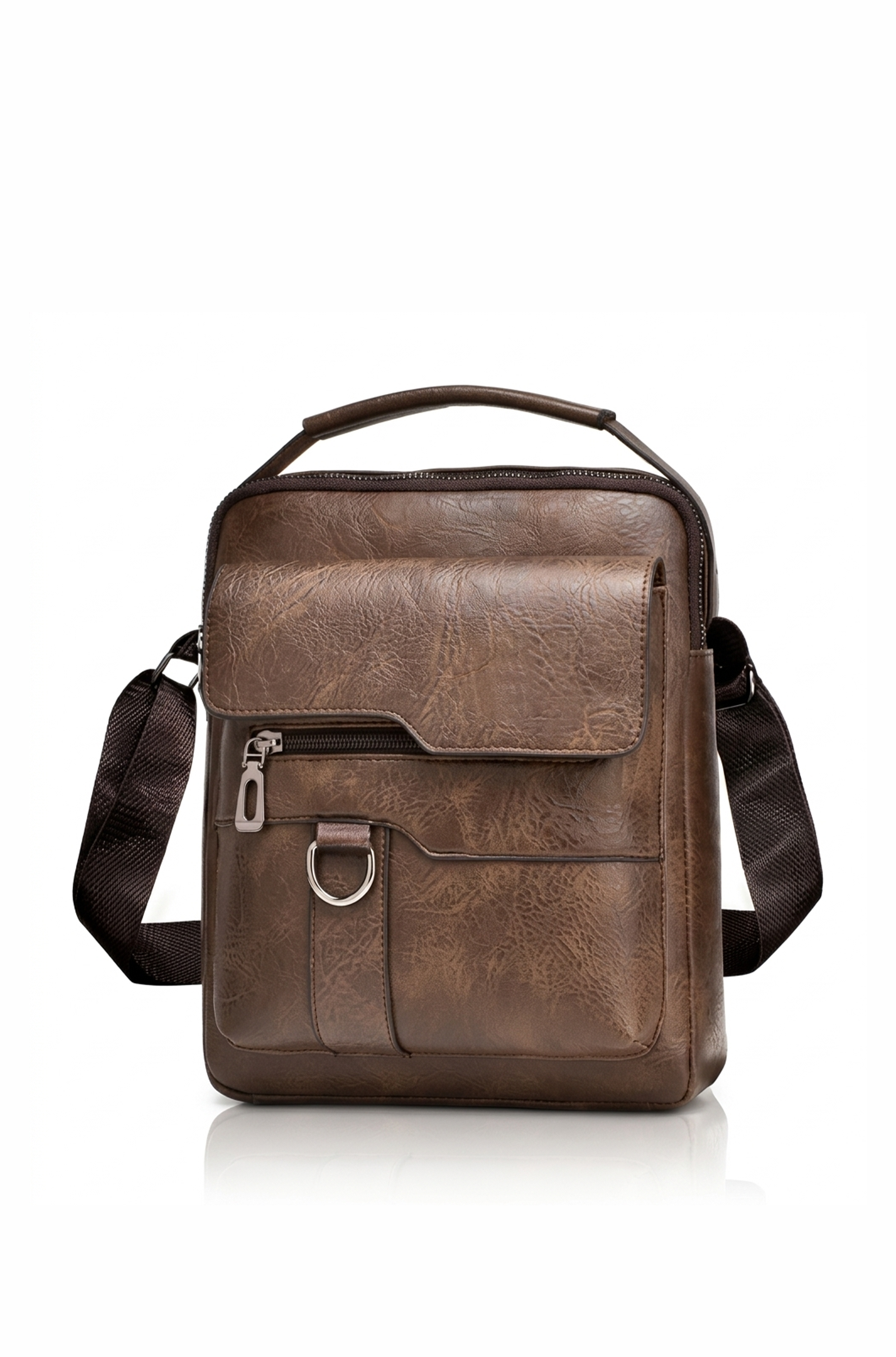 Men’s PU Leather Shoulder Bag – Professional Crossbody Briefcase
