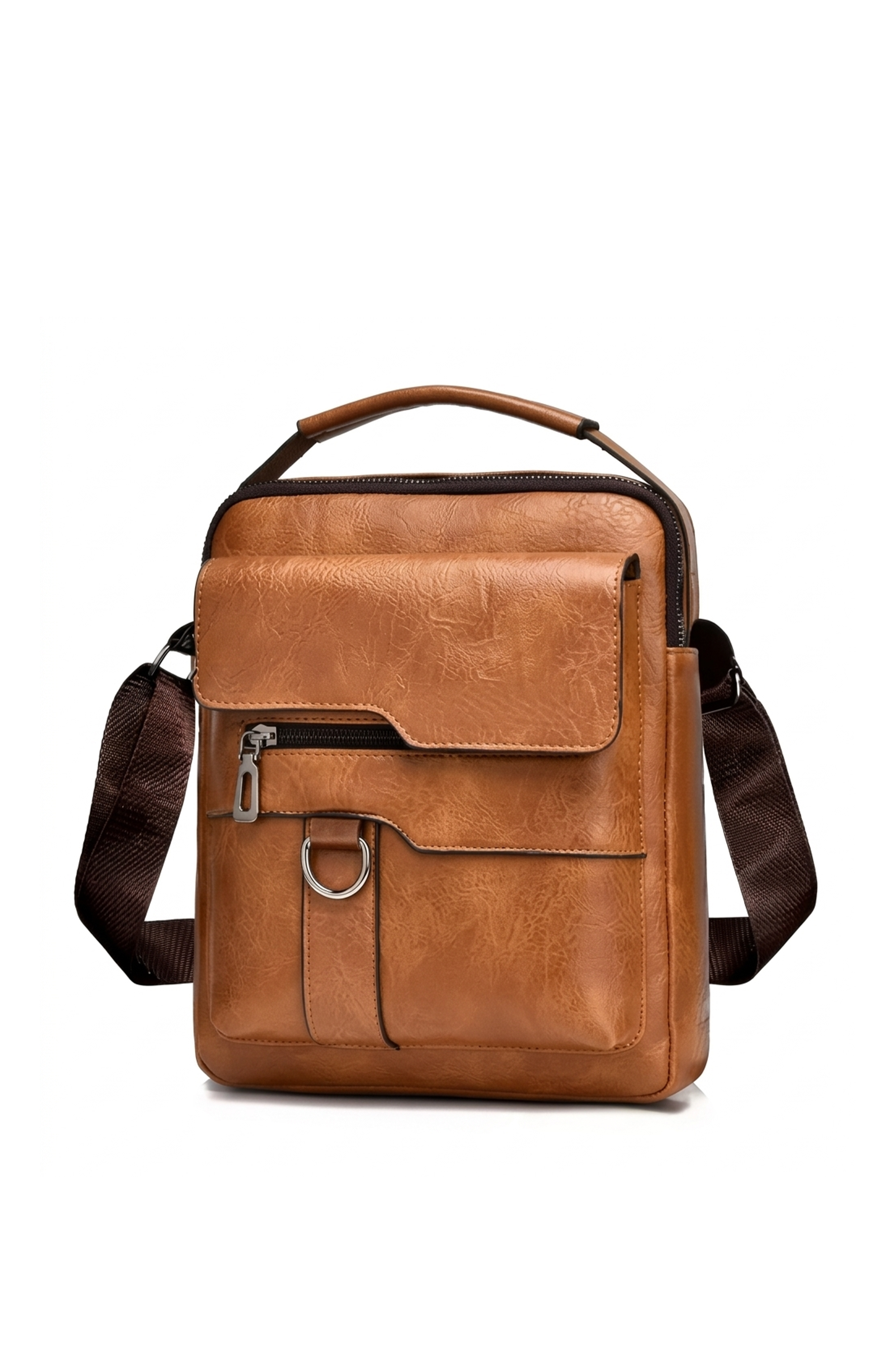 Men’s PU Leather Shoulder Bag – Professional Crossbody Briefcase